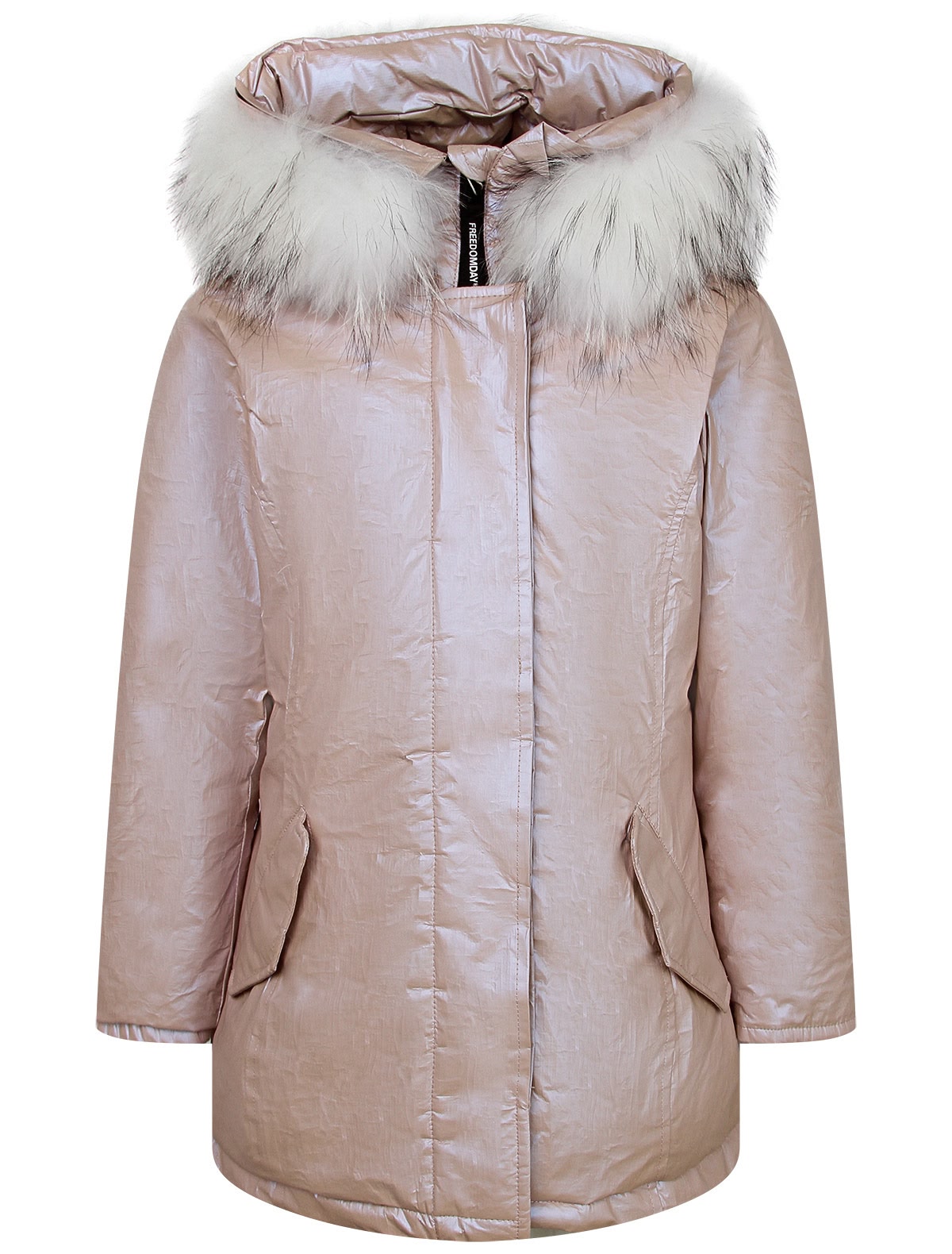 пуховая Куртка с фотопринтом на подкладке