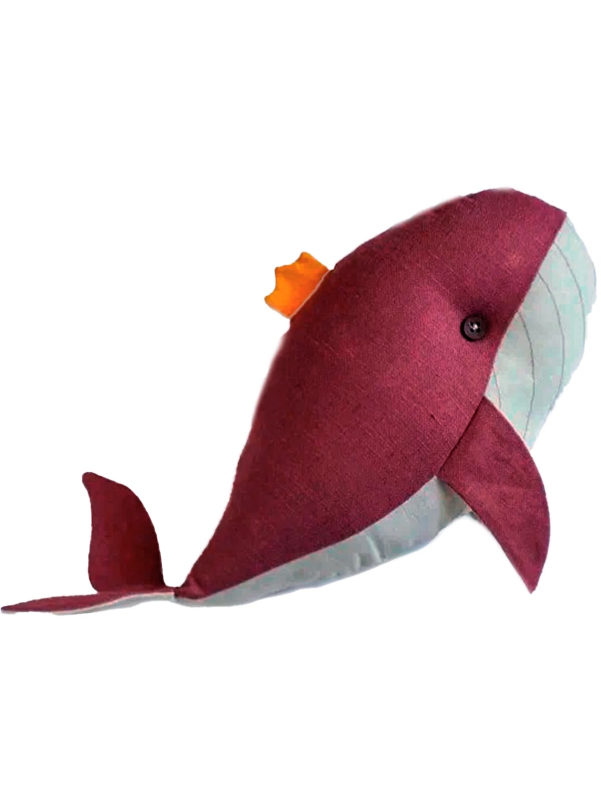Игрушка бордовый кит 35 см