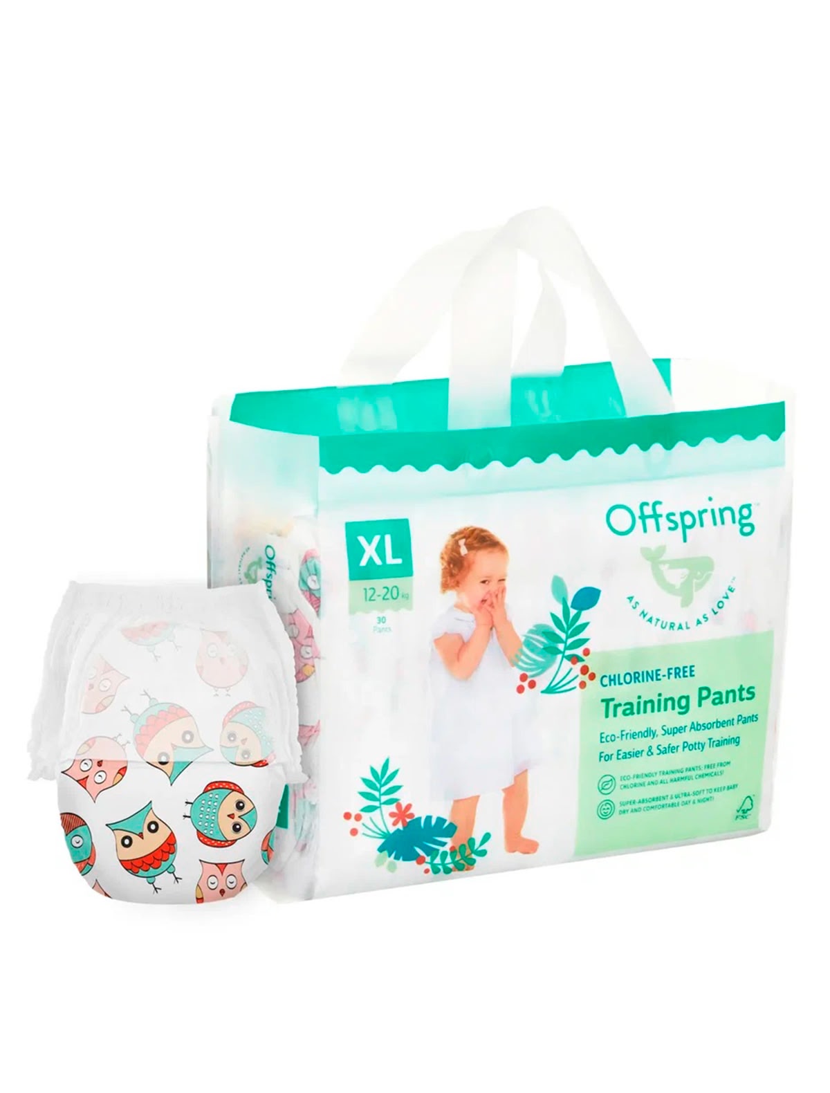 Трусики-подгузники, совы,  XL 12-20 кг,  30 шт