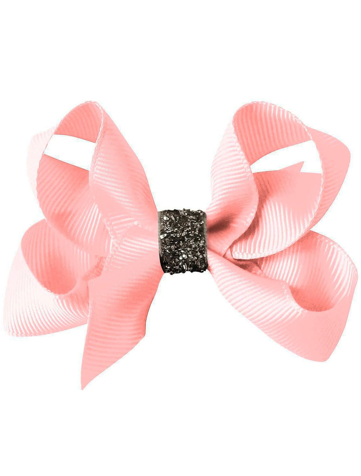 Розовая заколка-зажим в форме бантика