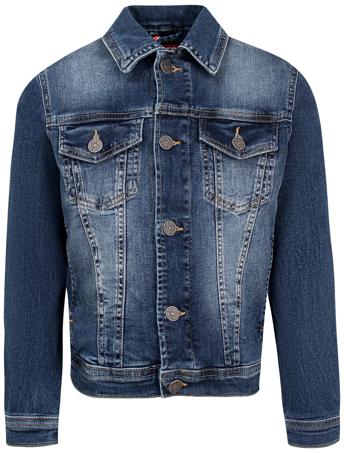 Джинсовая куртка с эффектом выцветания