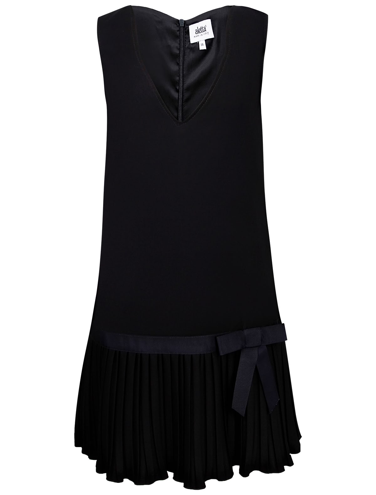 Платье с низкой талией и бантом