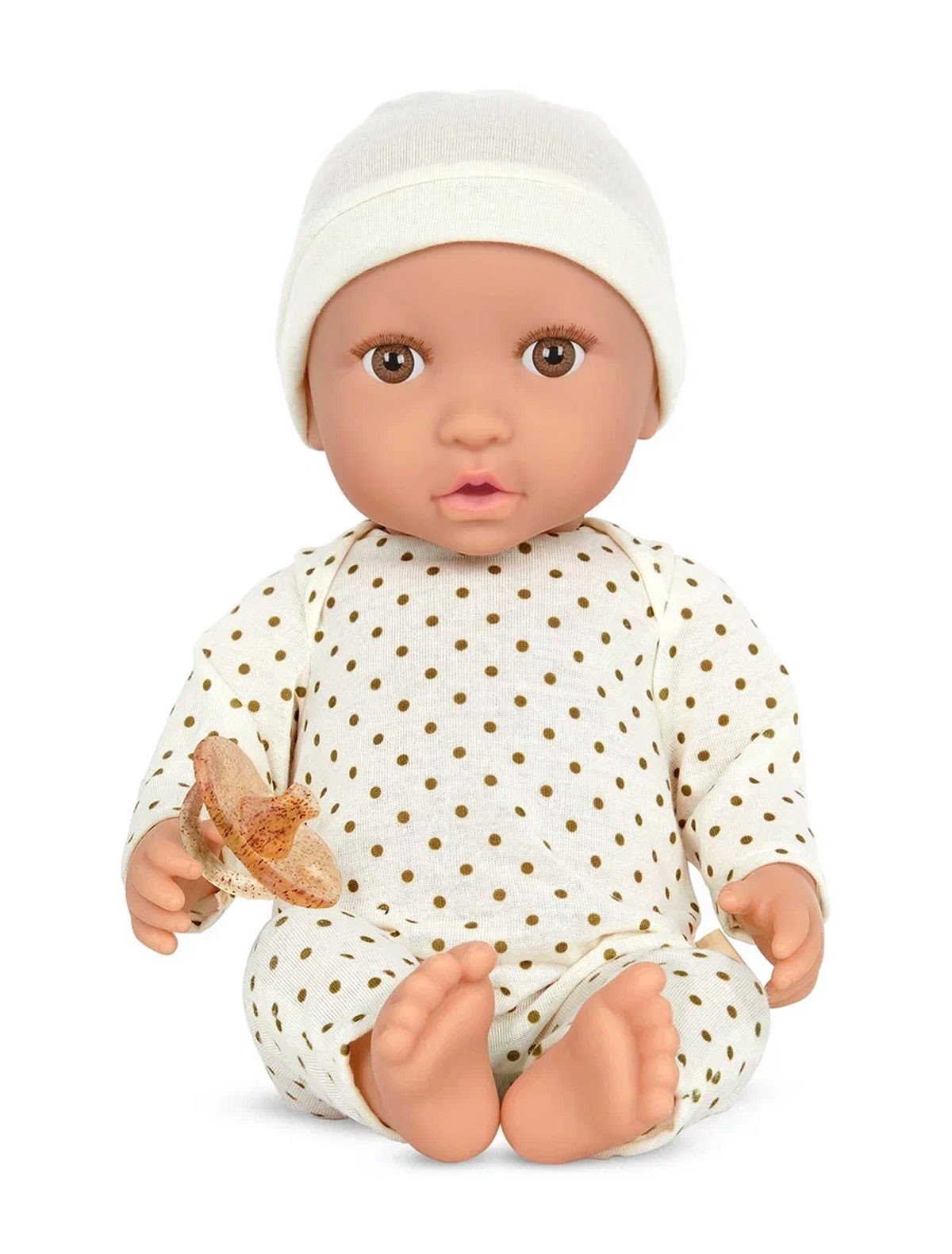 Кукла-пупс в комбинезоне и шапочке