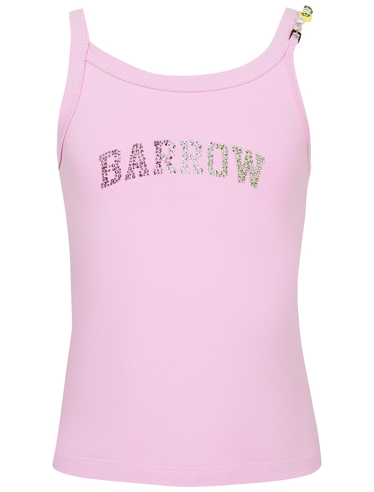 Розовый топ с лого из страз