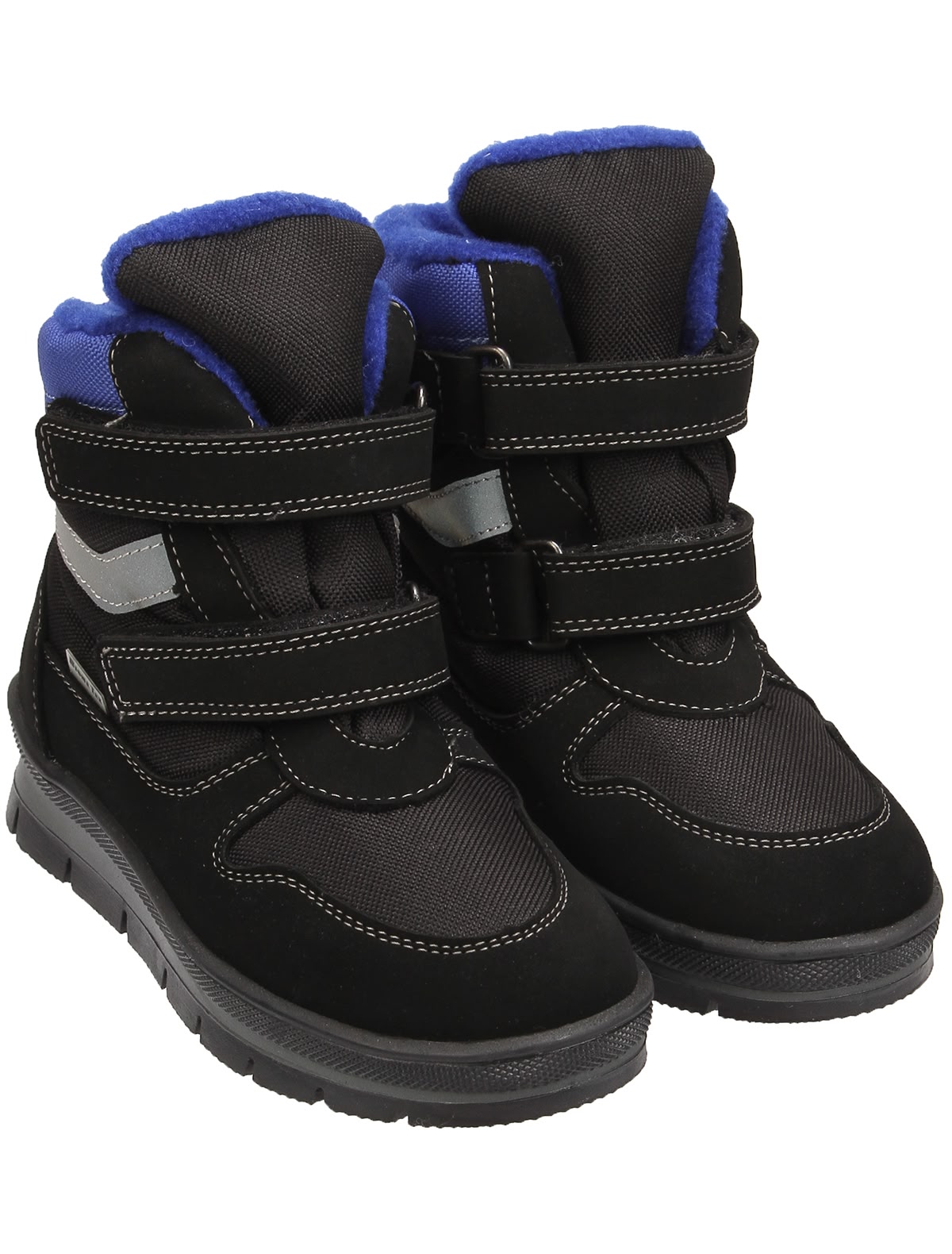 Утепленные ботинки на липучках со светоотражающей вставкой