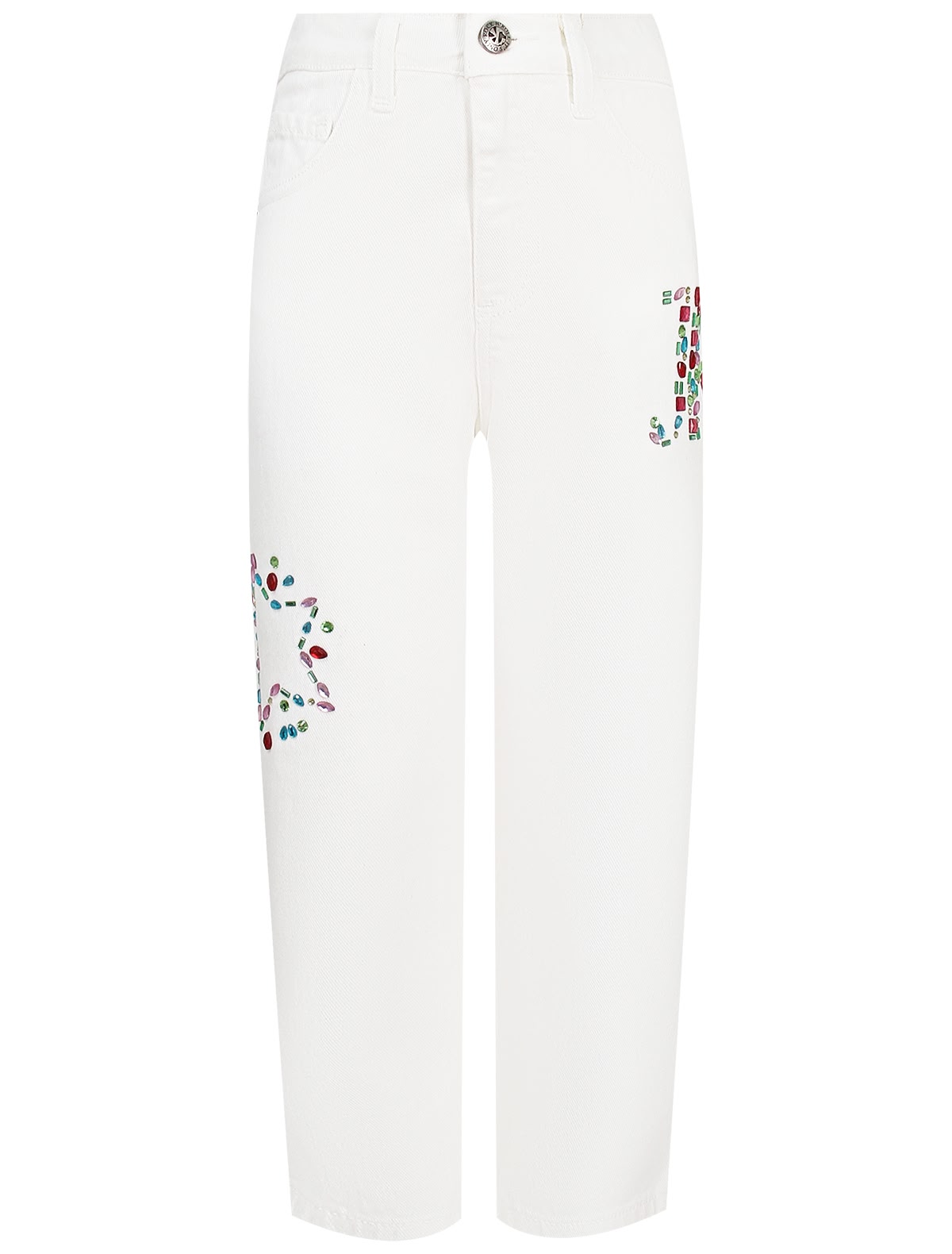 Джинсы с кристаллами