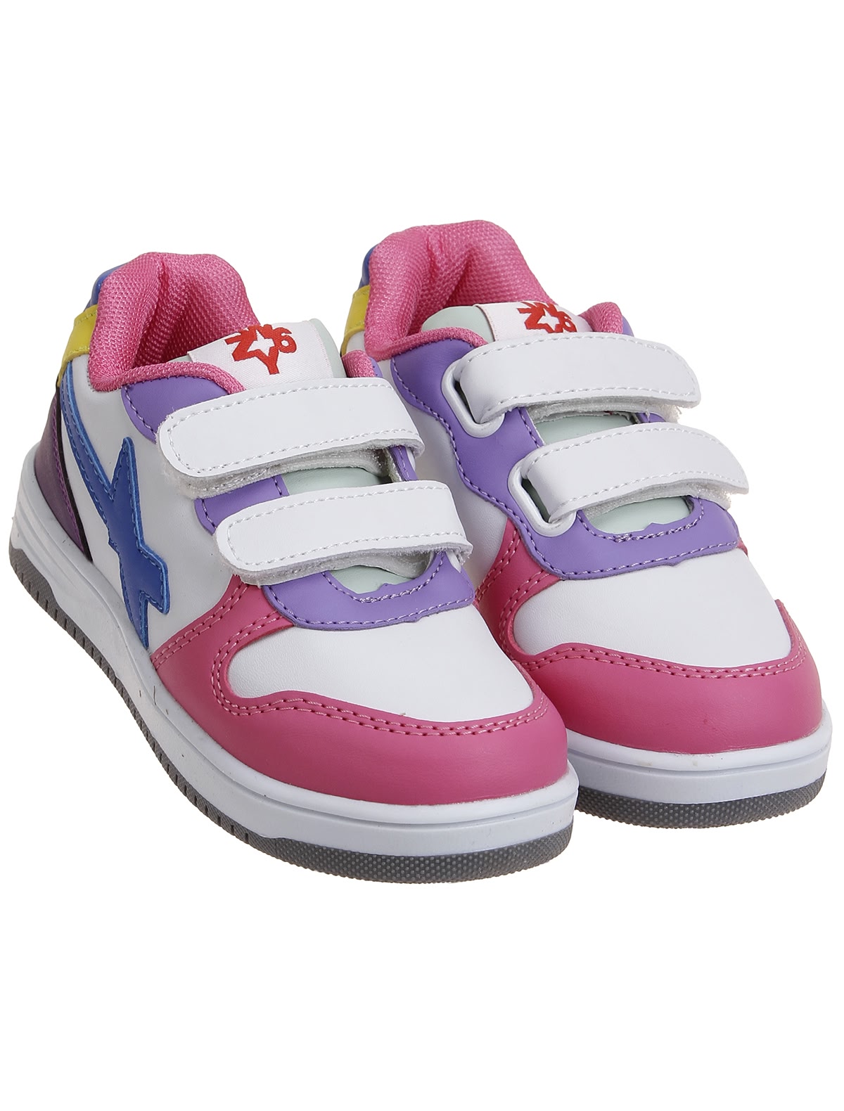 Разноцветные кеды на липучках