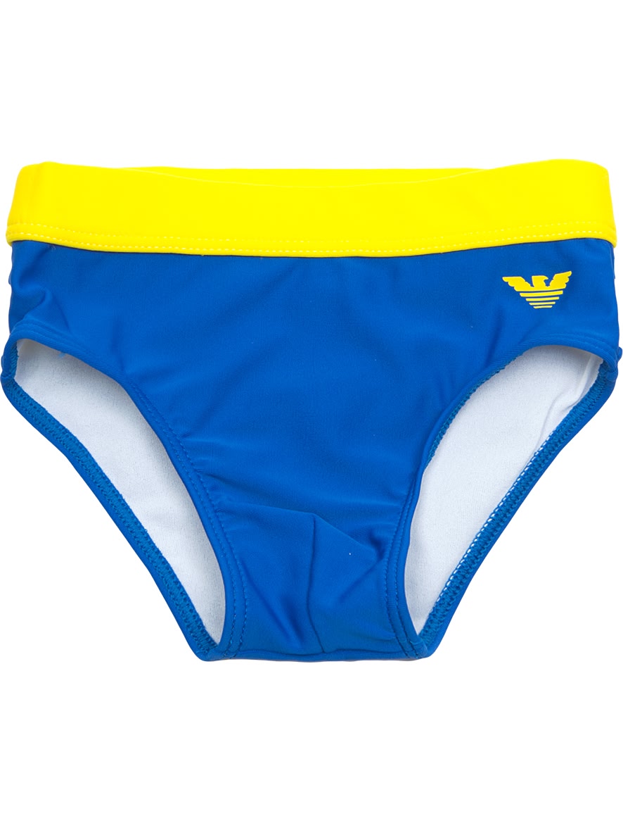 Плавки с принтом логотипа синего цвета