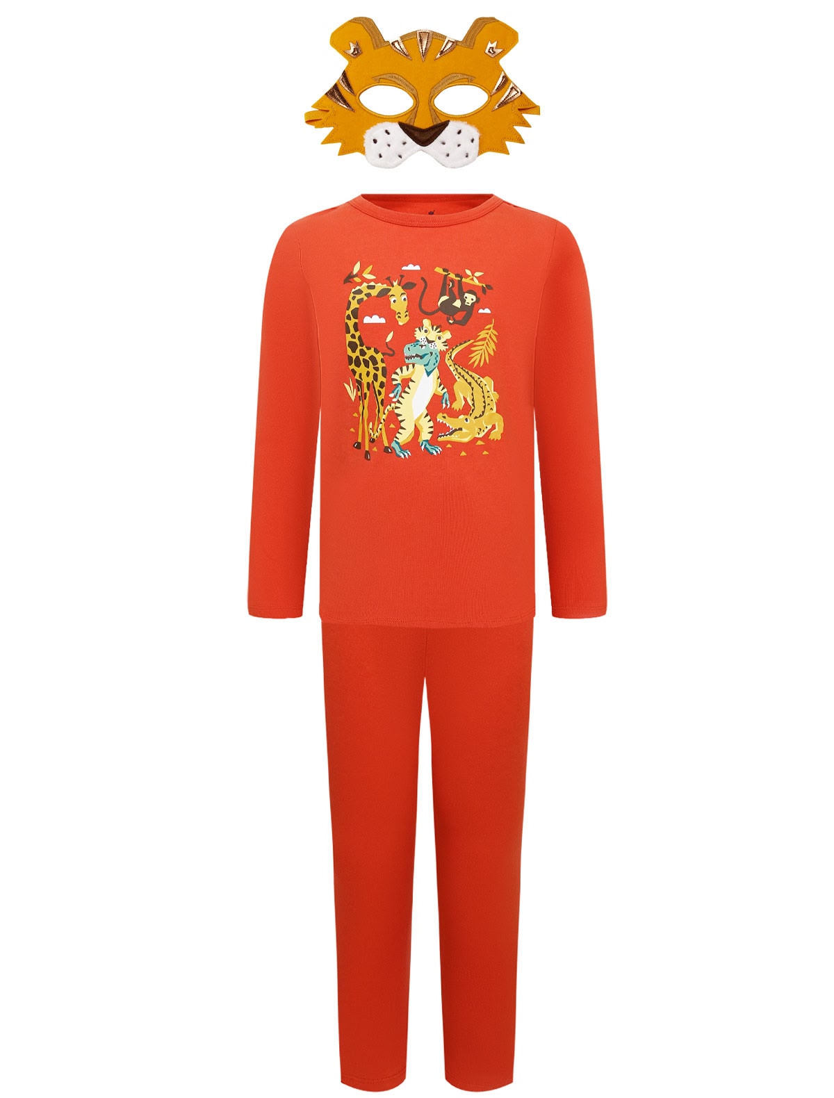 Оранжевая пижама с маской Тигр