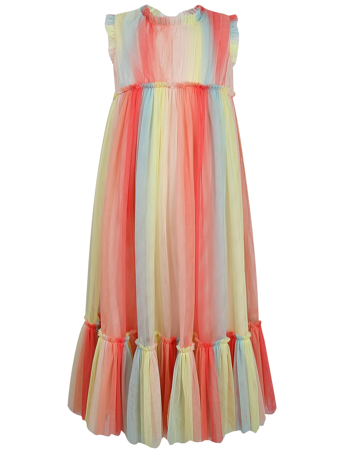 длинное Платье в разноцветную полоску