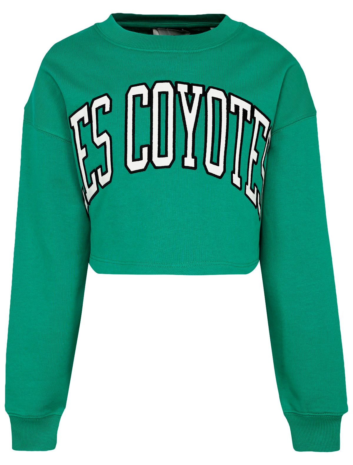 Укороченный свитшот зелёного цвета