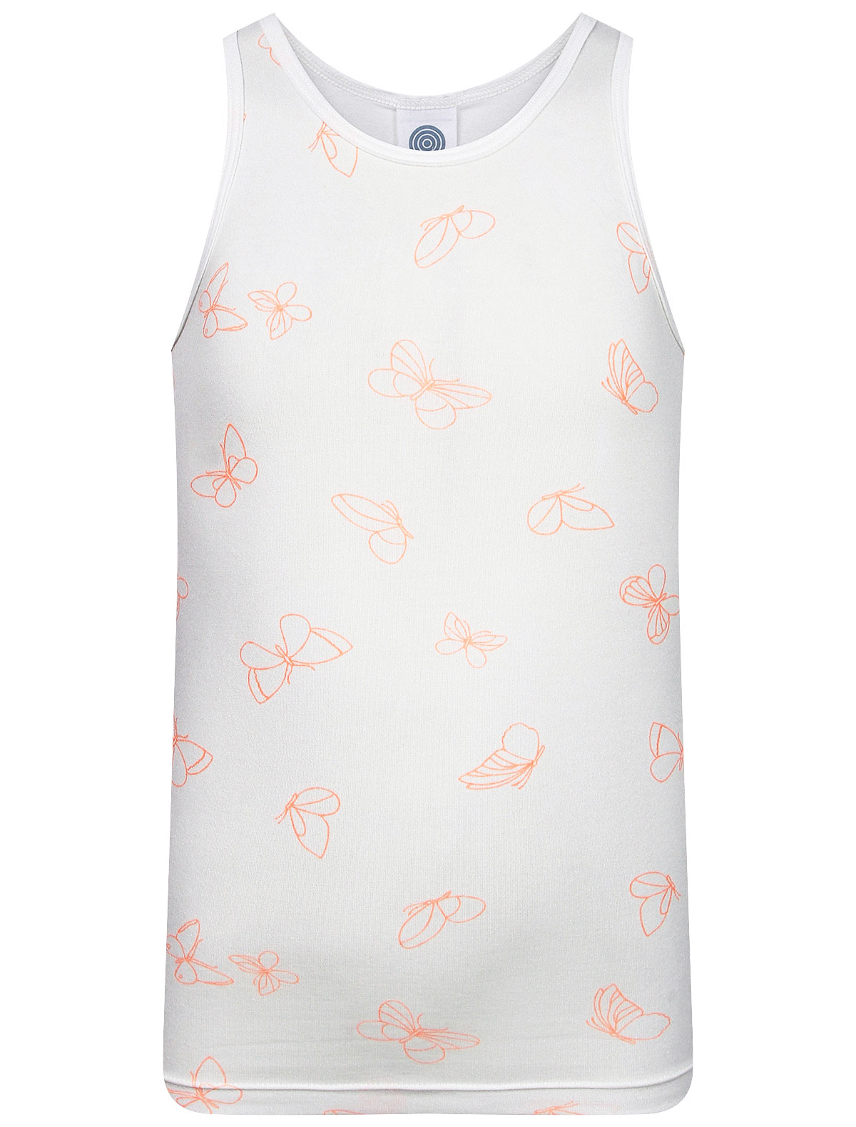 Белая майка с бабочками