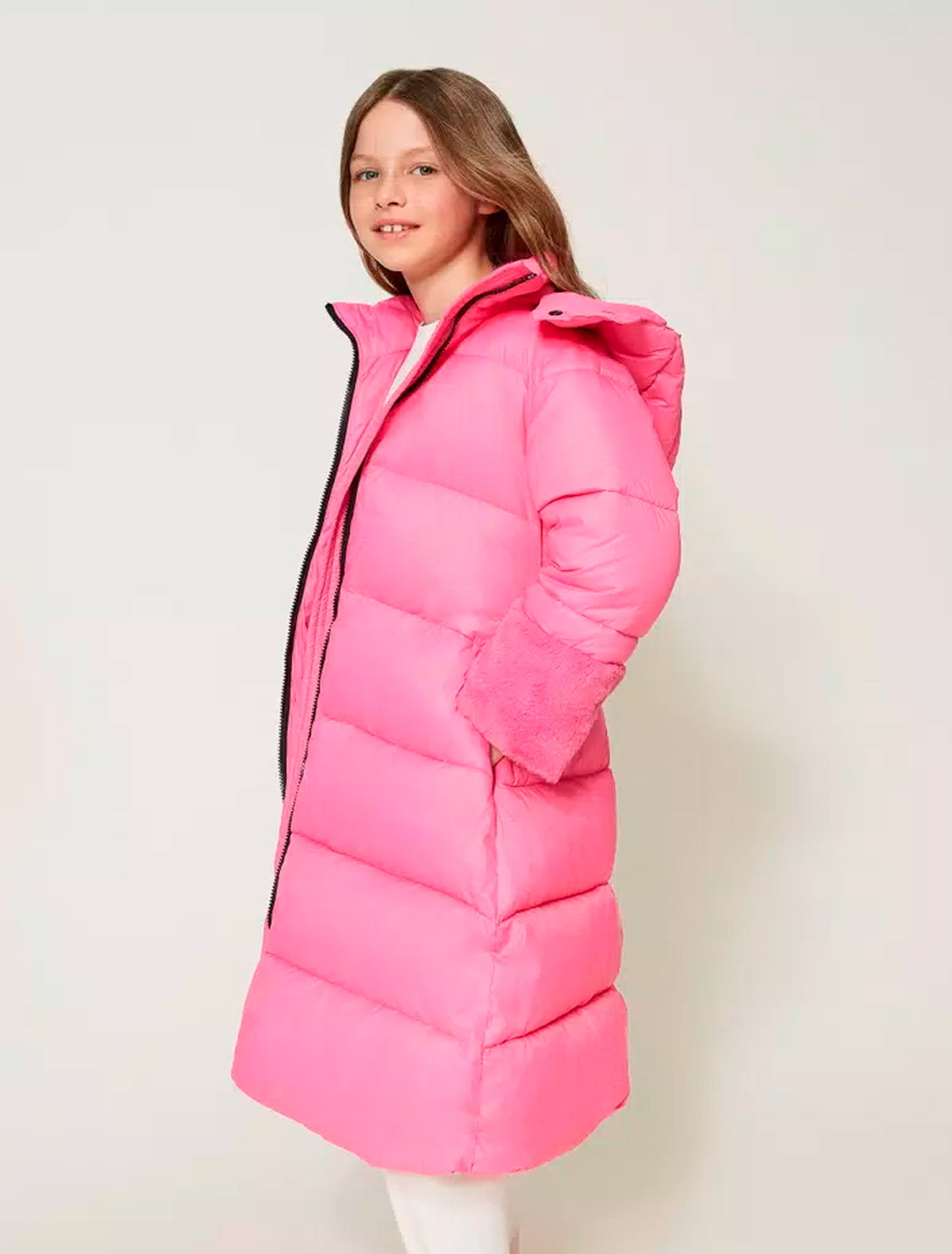 Пальто TWINSET 2584608, цвет розовый, размер 15 1124509381084 - фото 4