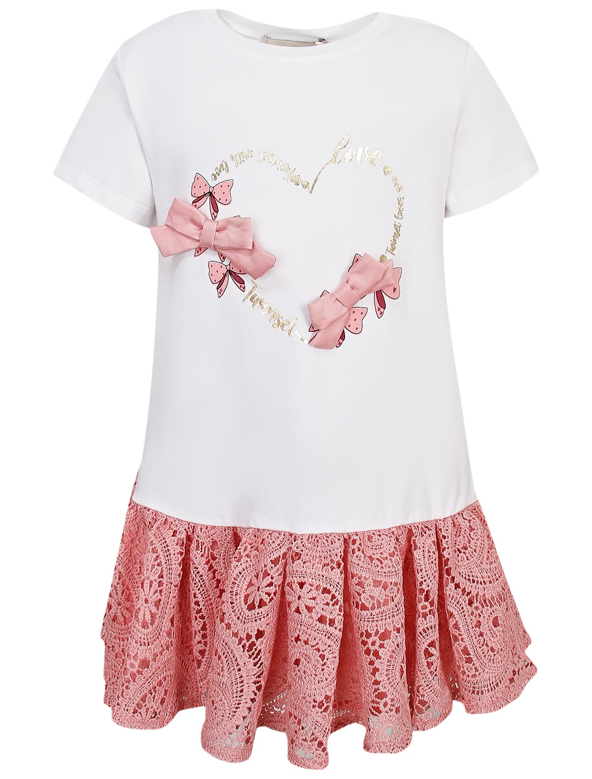 Платье с кружевом по низу