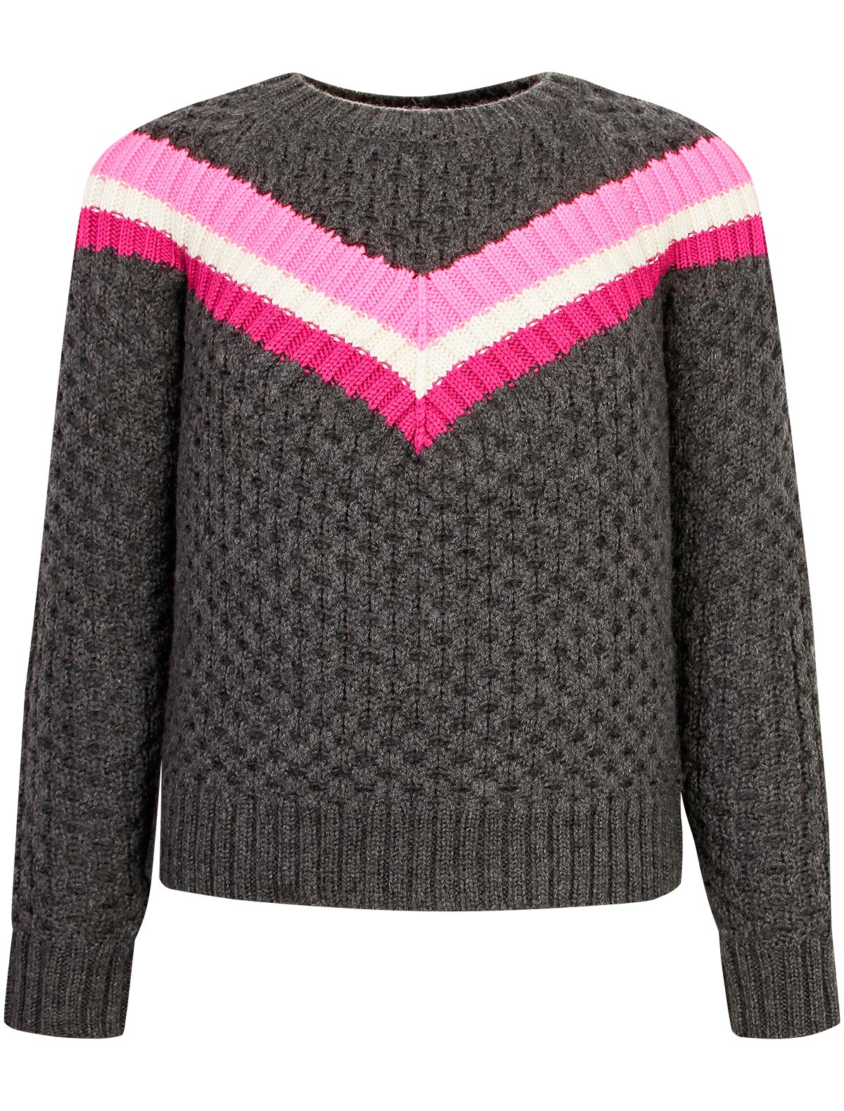 Серый джемпер с полосками