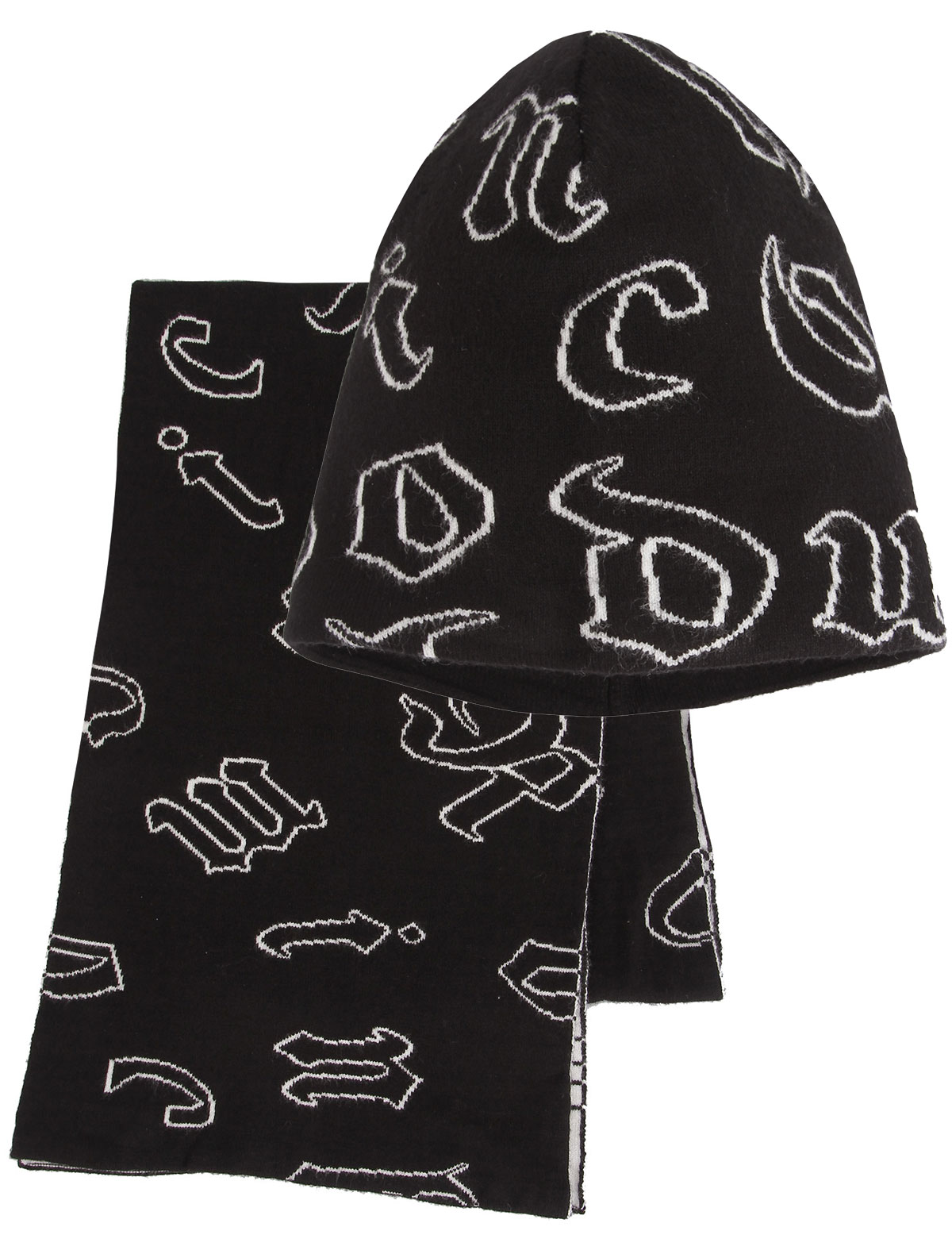 Комплект из шапки и шарфа с логотипами