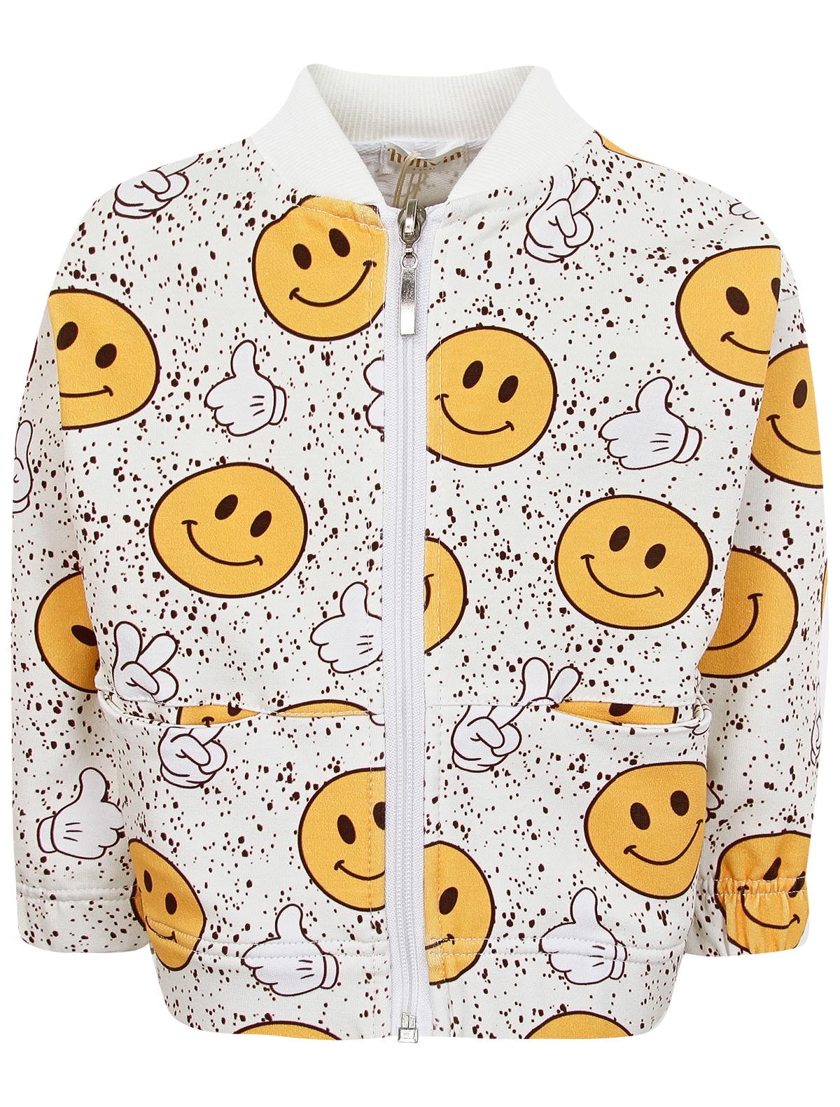 Толстовка на молнии со смайликами
