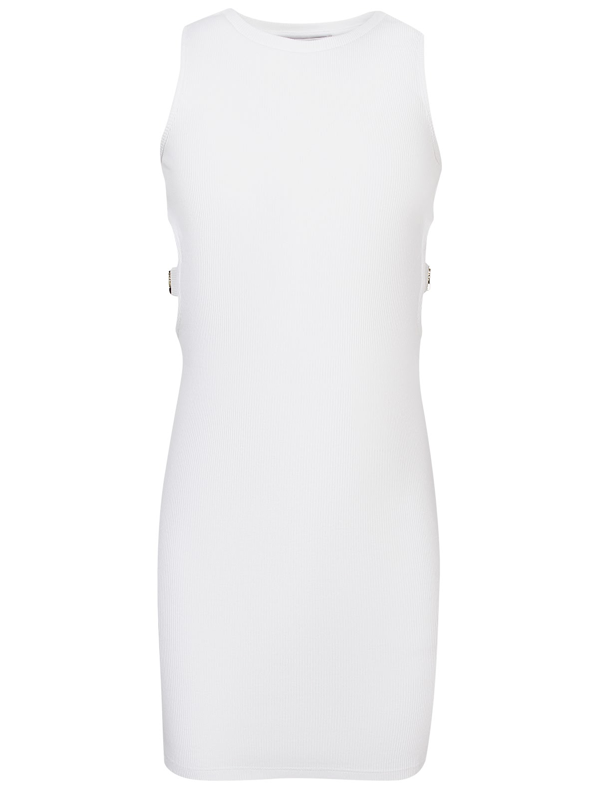 Белое платье с вырезами