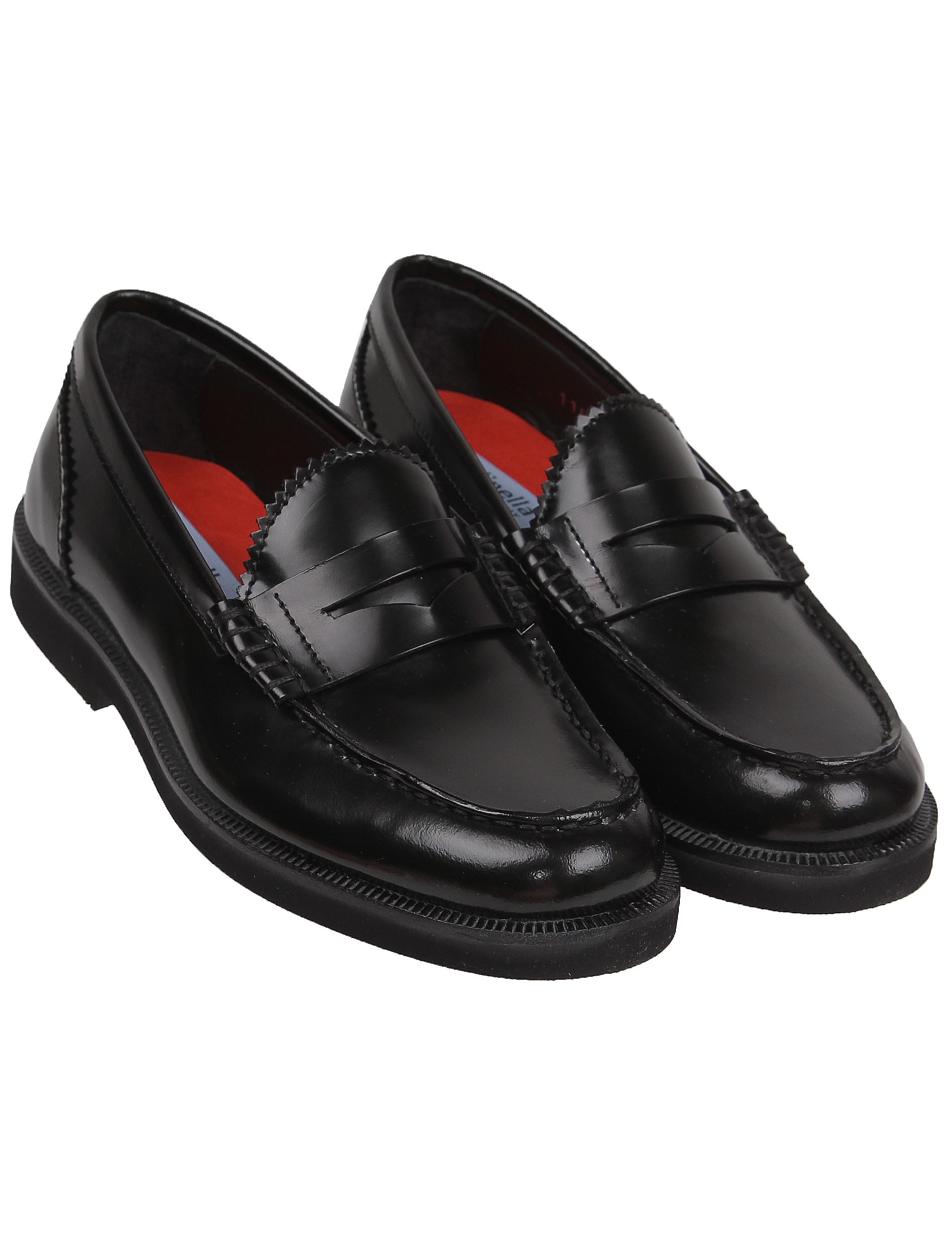 Черные лоферы из натуральной кожи