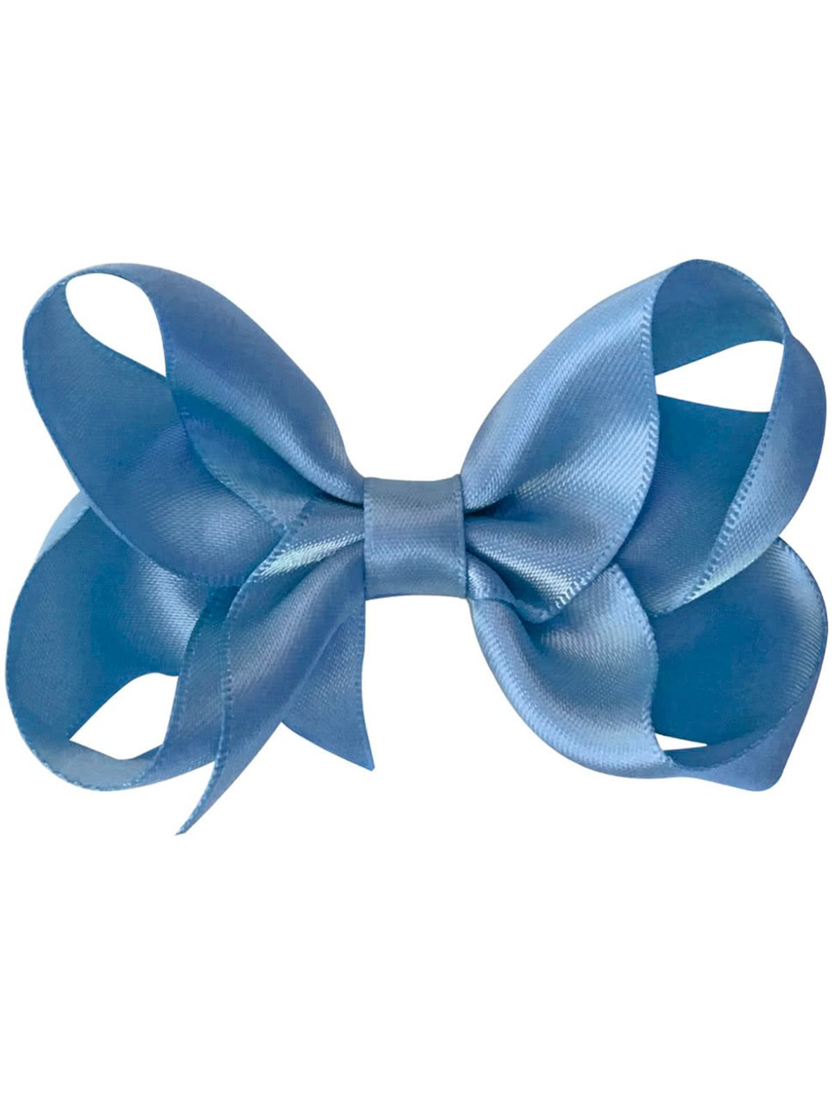 Синяя заколка-зажим в форме бантика