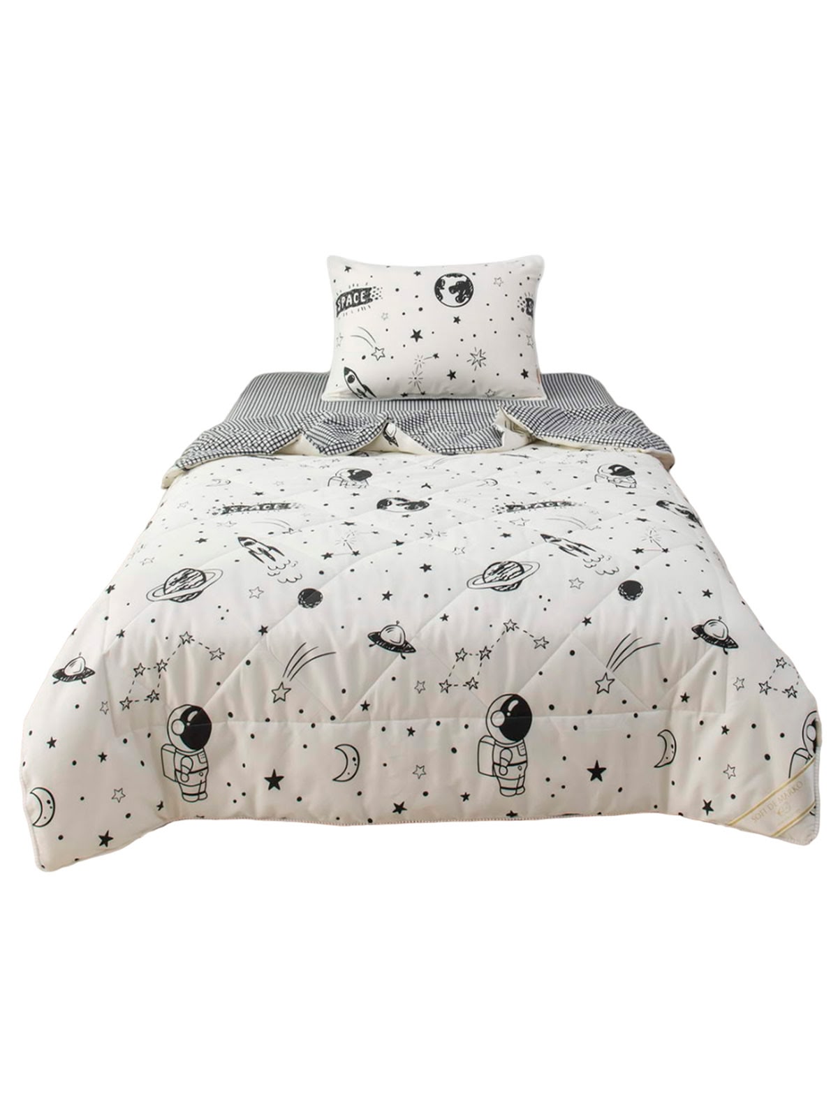 Комплект постельного белья из хлопка с принтом космос
