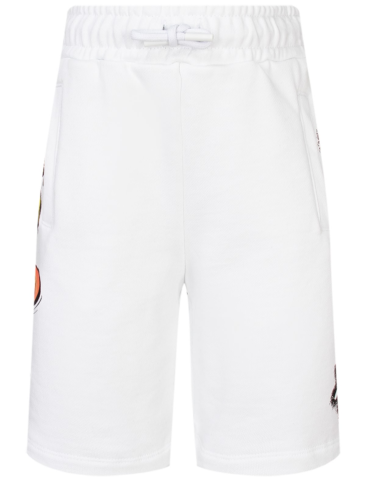 Белые шорты с принтами