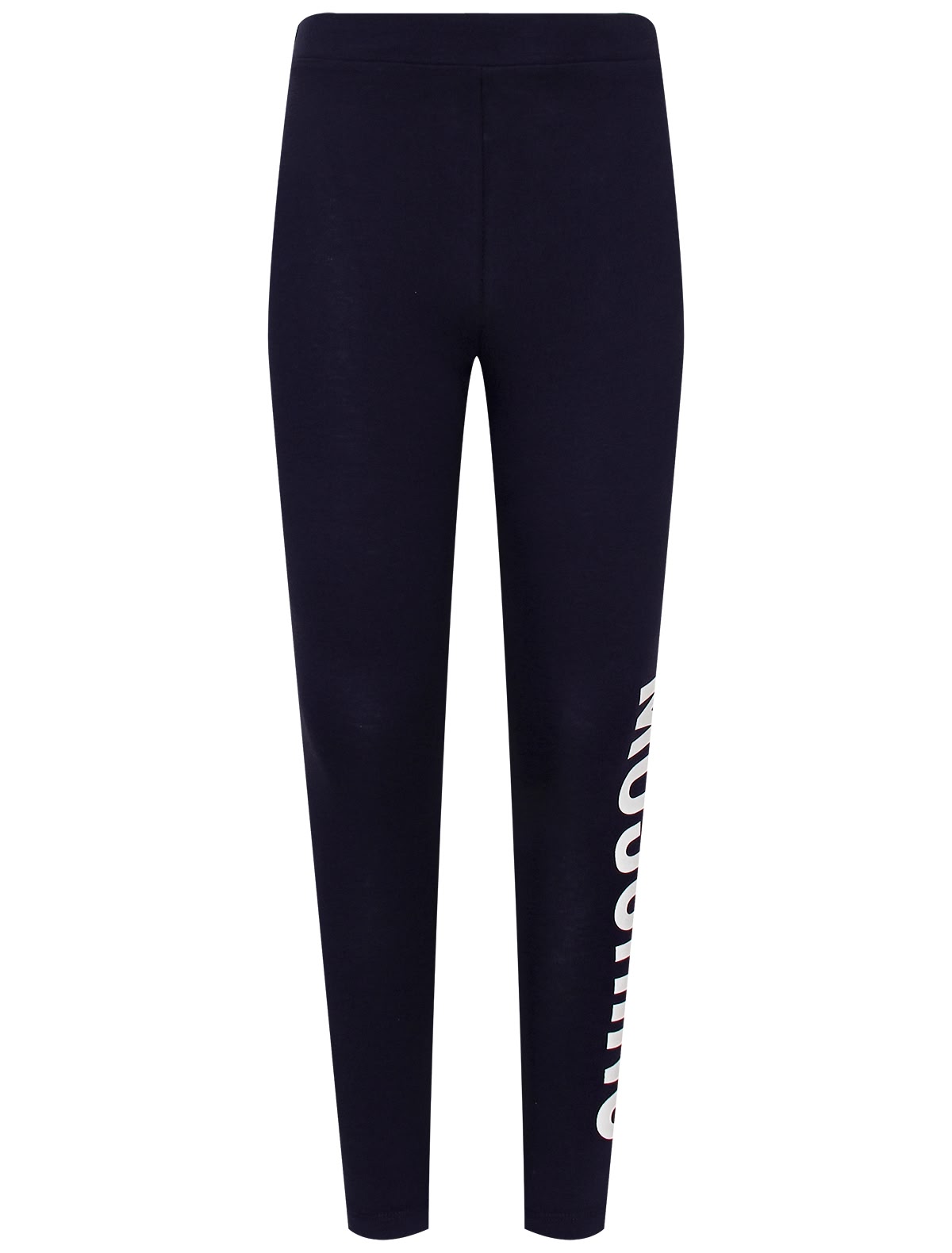 Тёмно-синие леггинсы с крупным логотипом