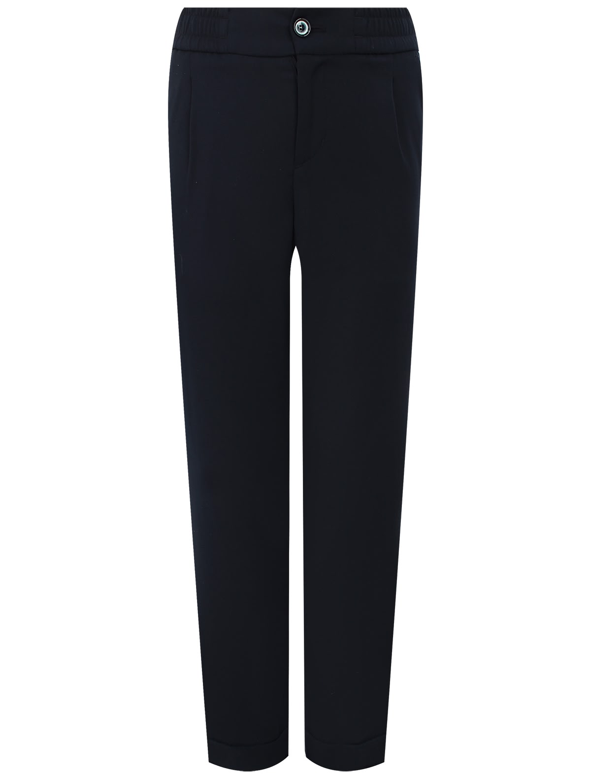 Тёмно-синие брюки прямого кроя