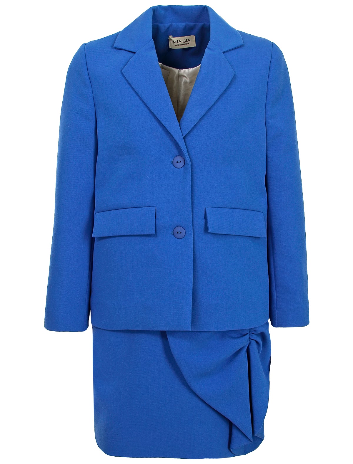 Комплект из жакета и юбки с объемным сердцем