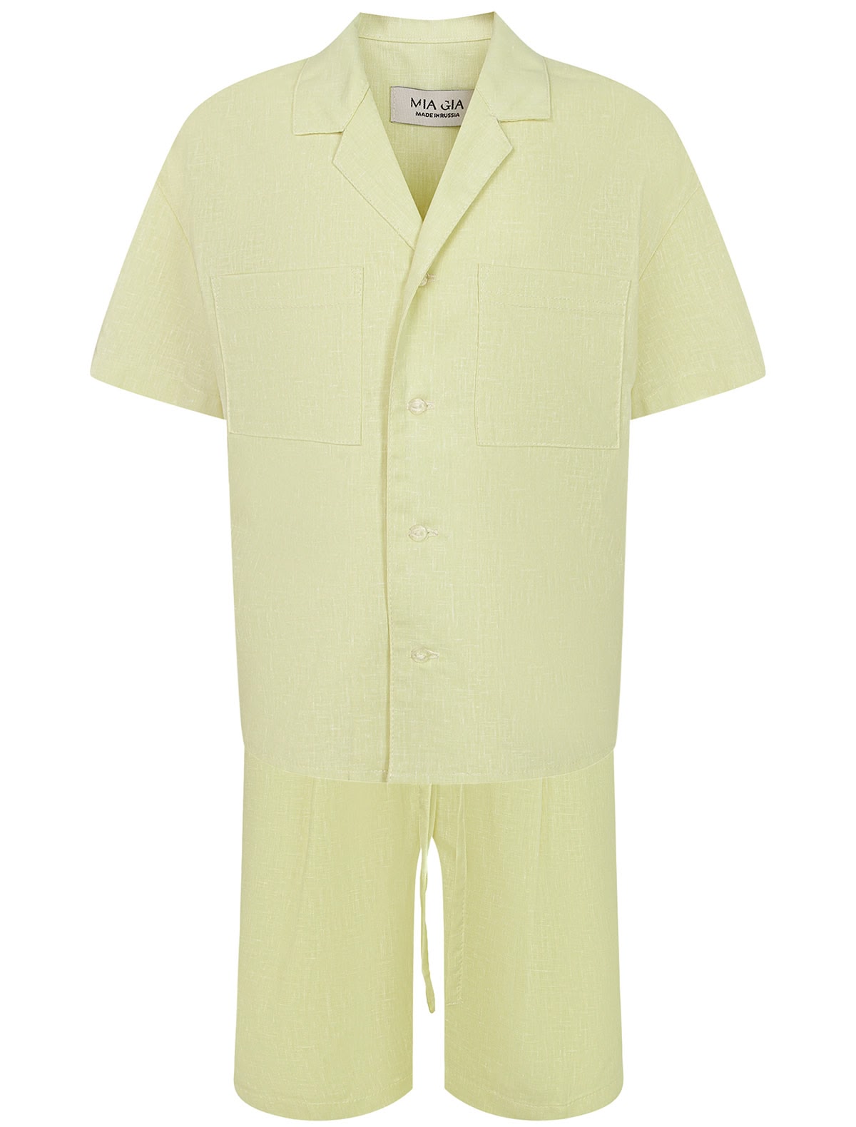 Хлопковый комплект из рубашки и шорт