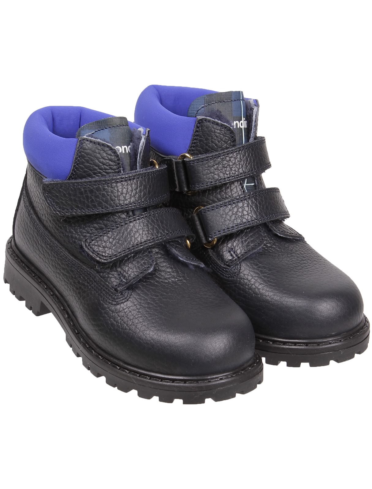 Ботинки на липучках с натуральным мехом