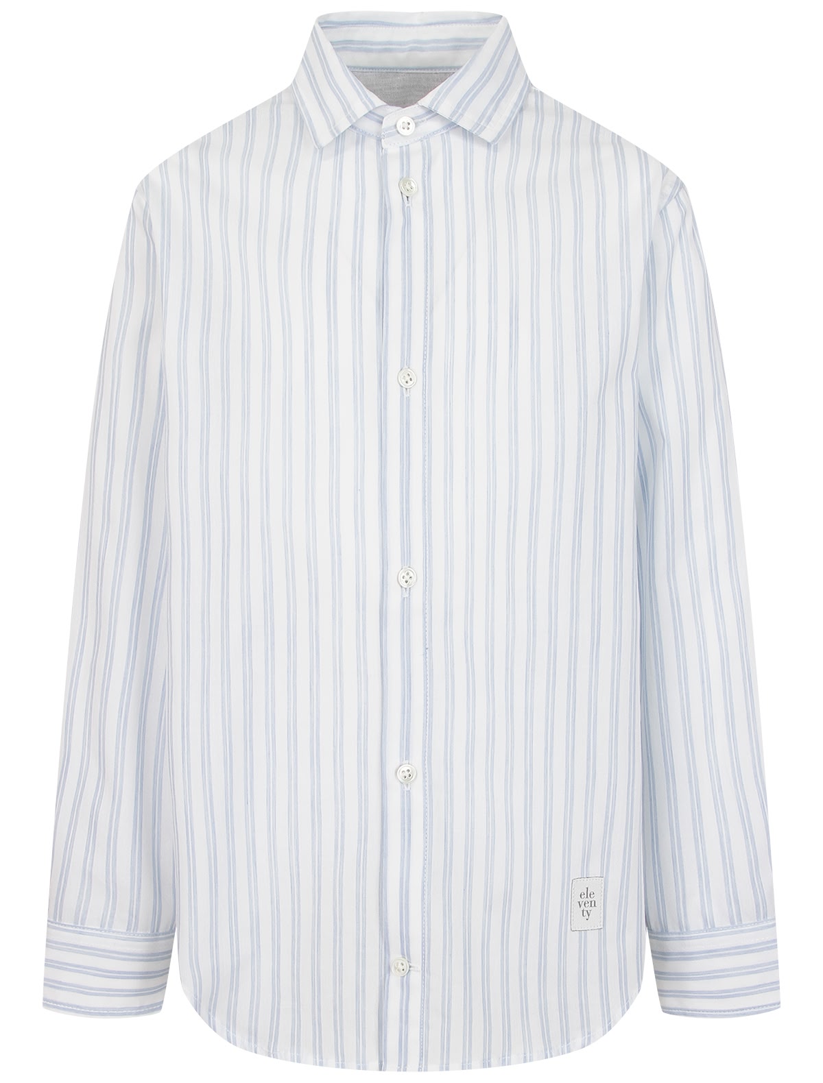 Рубашка в голубую полоску