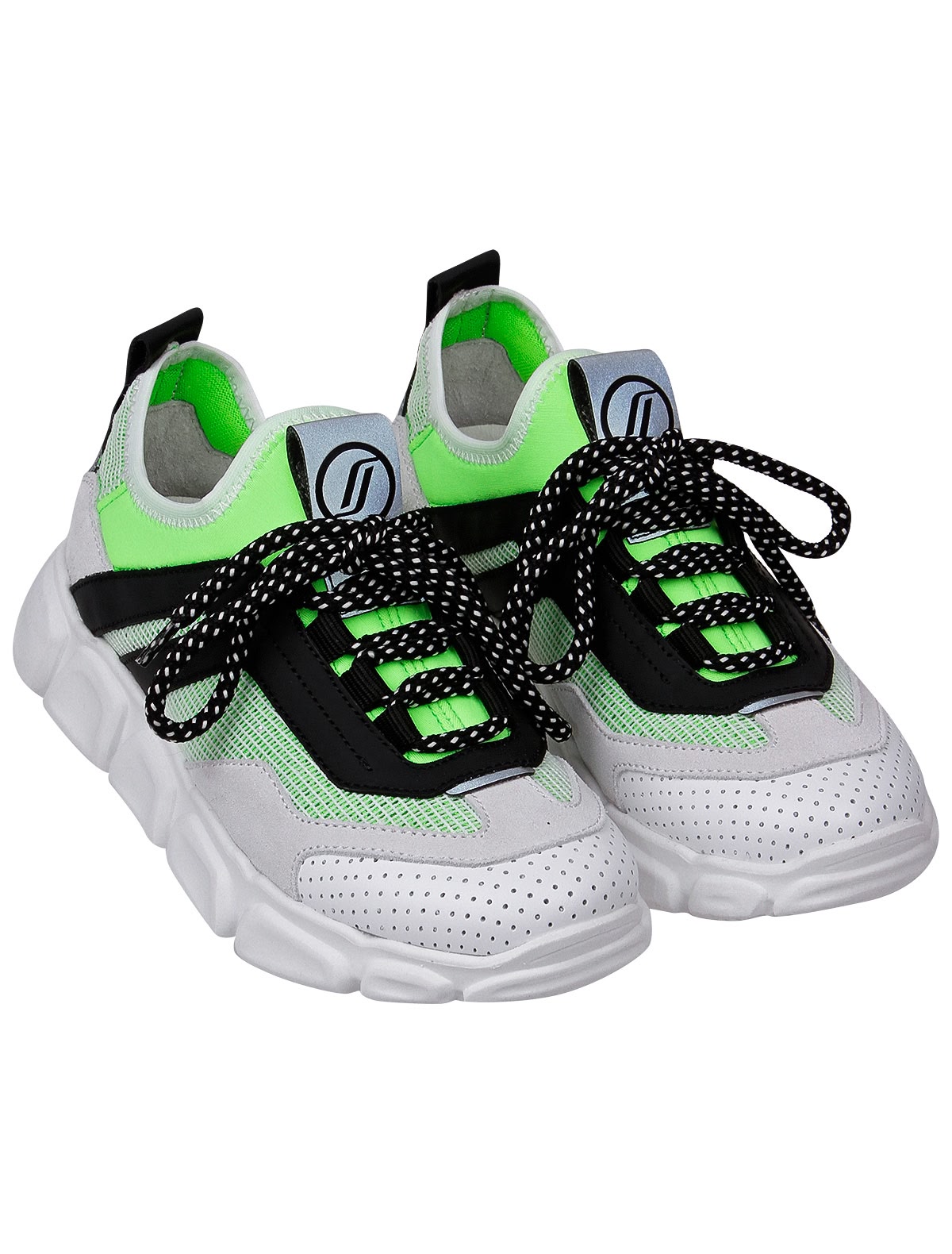 Кроссовки из натуральной кожи со шнурками