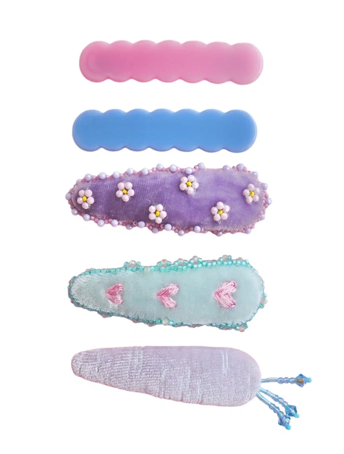 Заколоки с бисером и пайетками