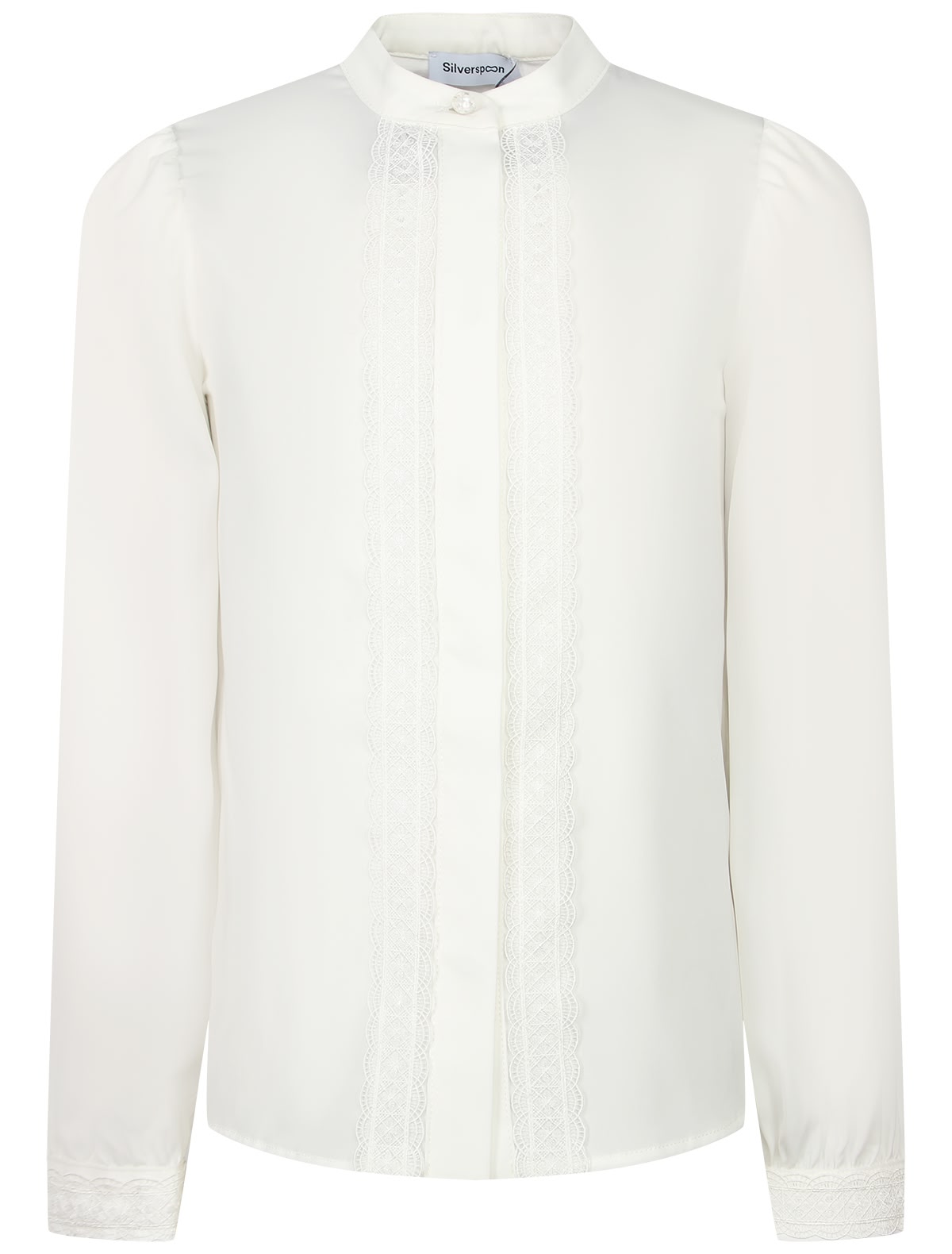 Сатиновая блуза с трикотажной спинкой