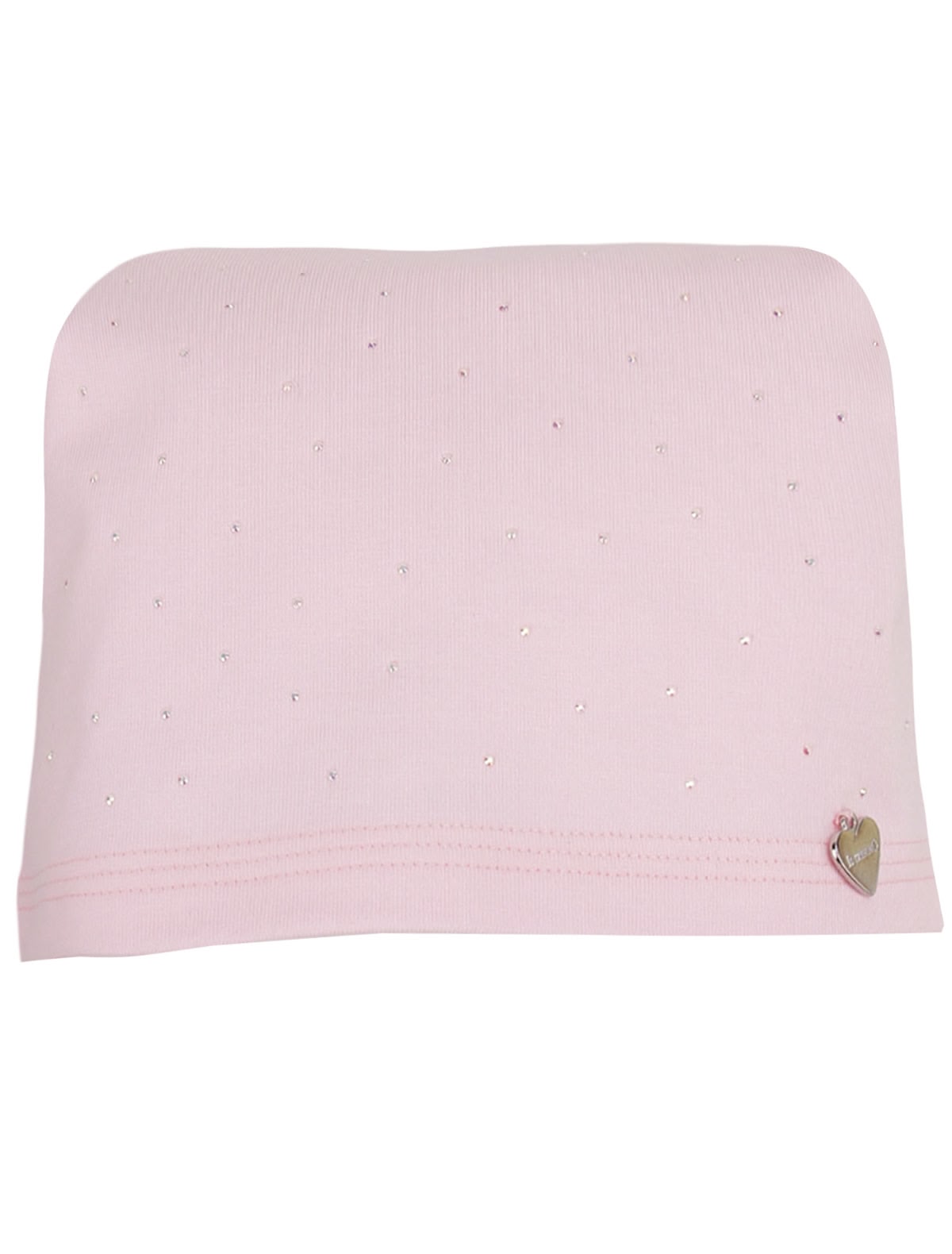 Розовая бандана со стразами