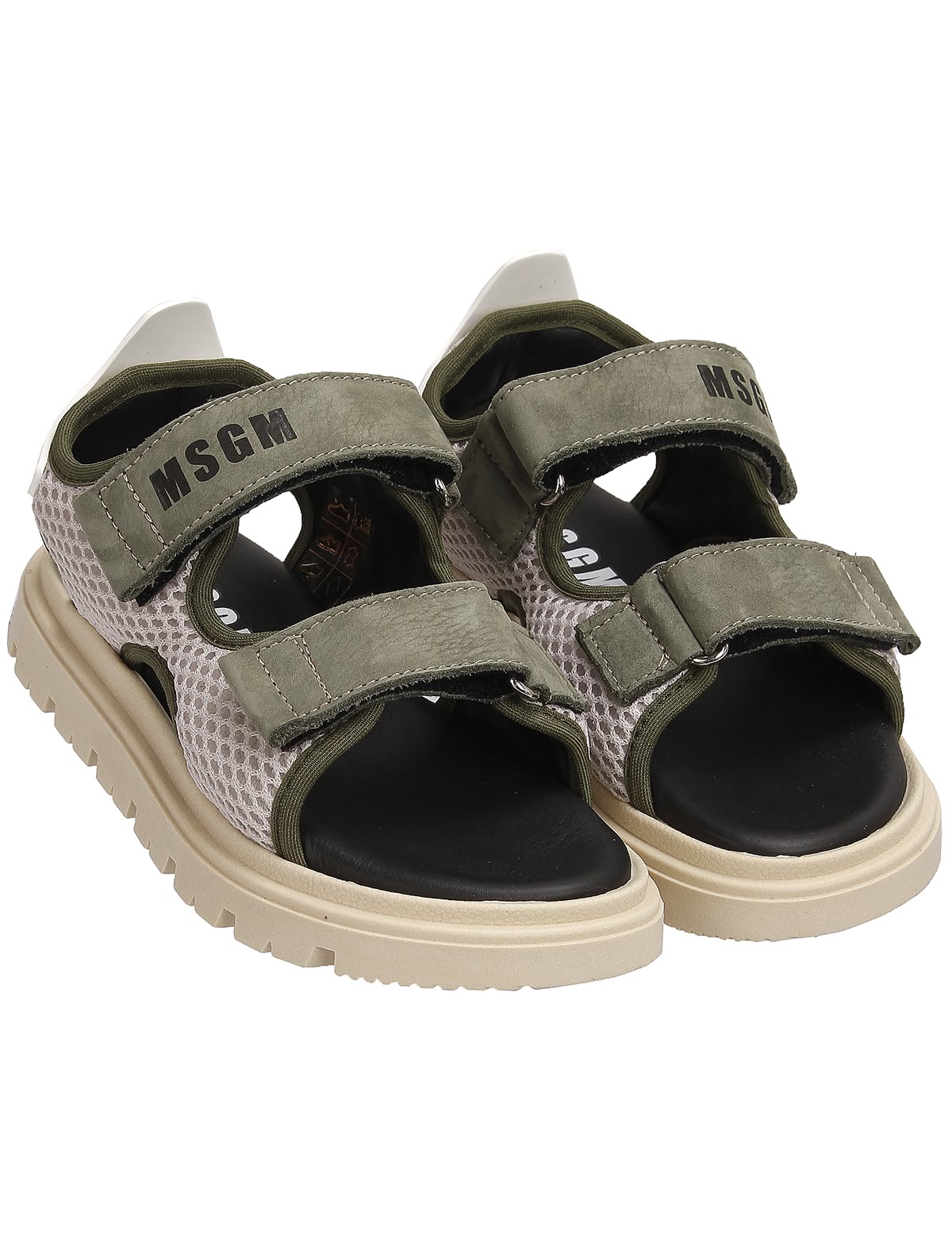 Сандалии из комбинированных материалов