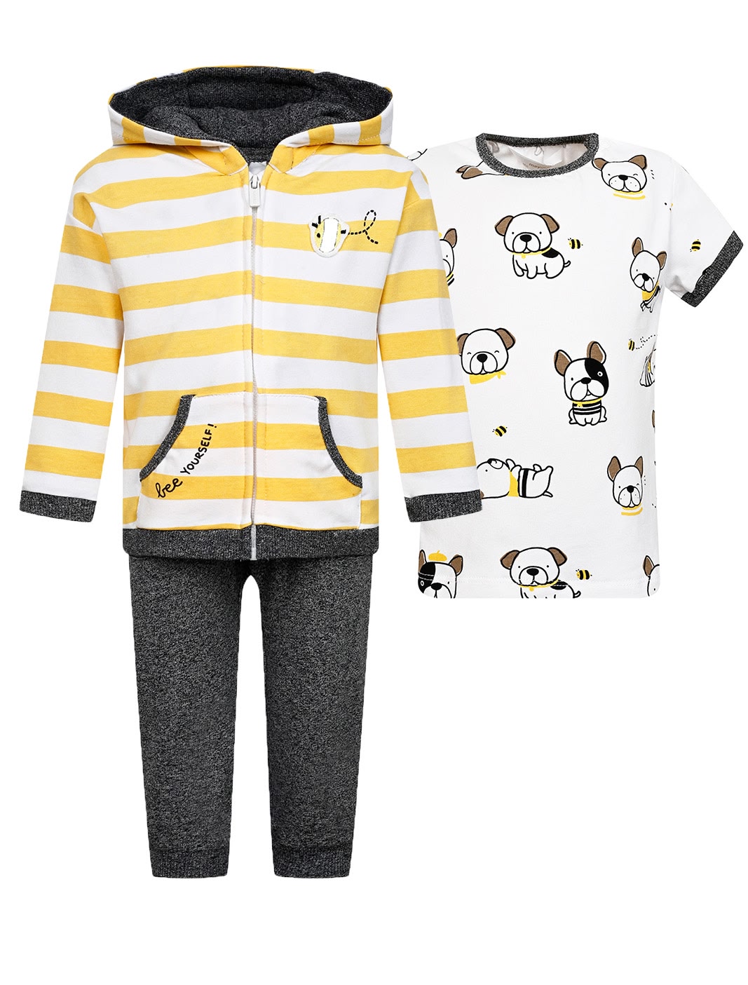 Костюм спортивный из толстовки, футболки и брюк