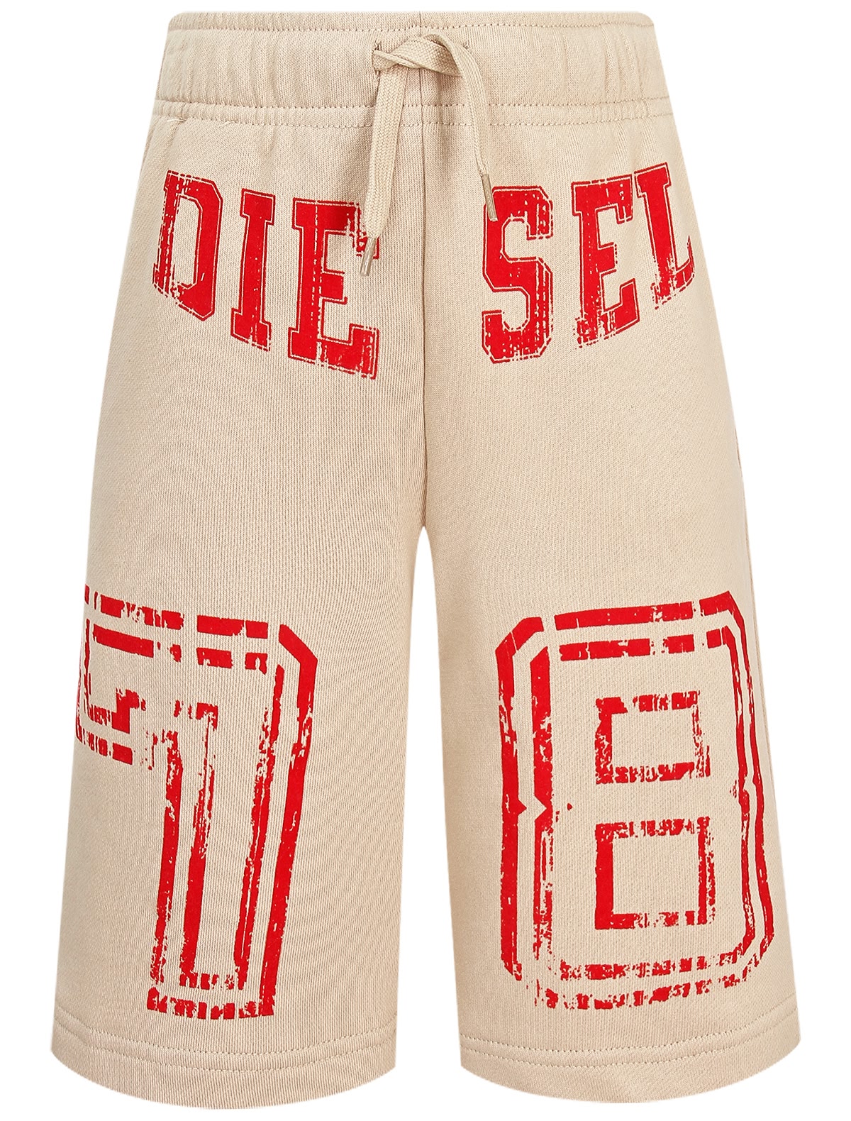 Бежевые шорты с лого