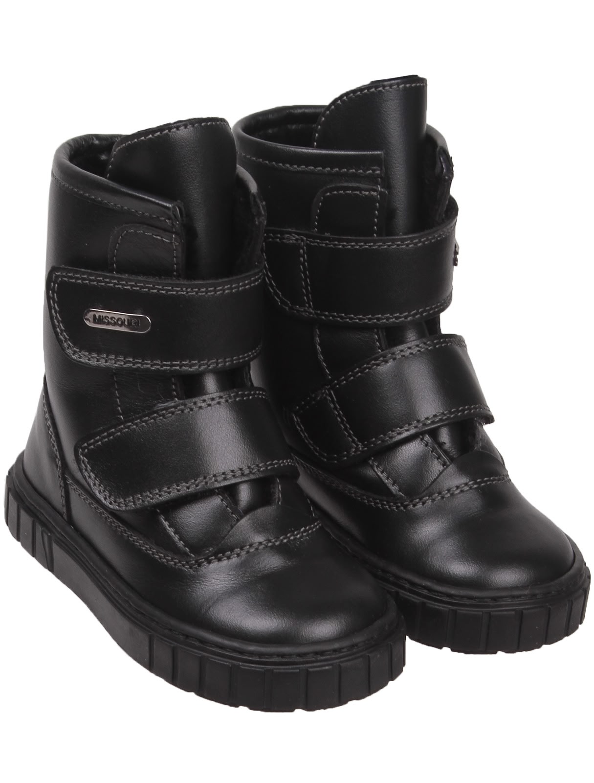 Полусапоги из натуральной кожи на липучках