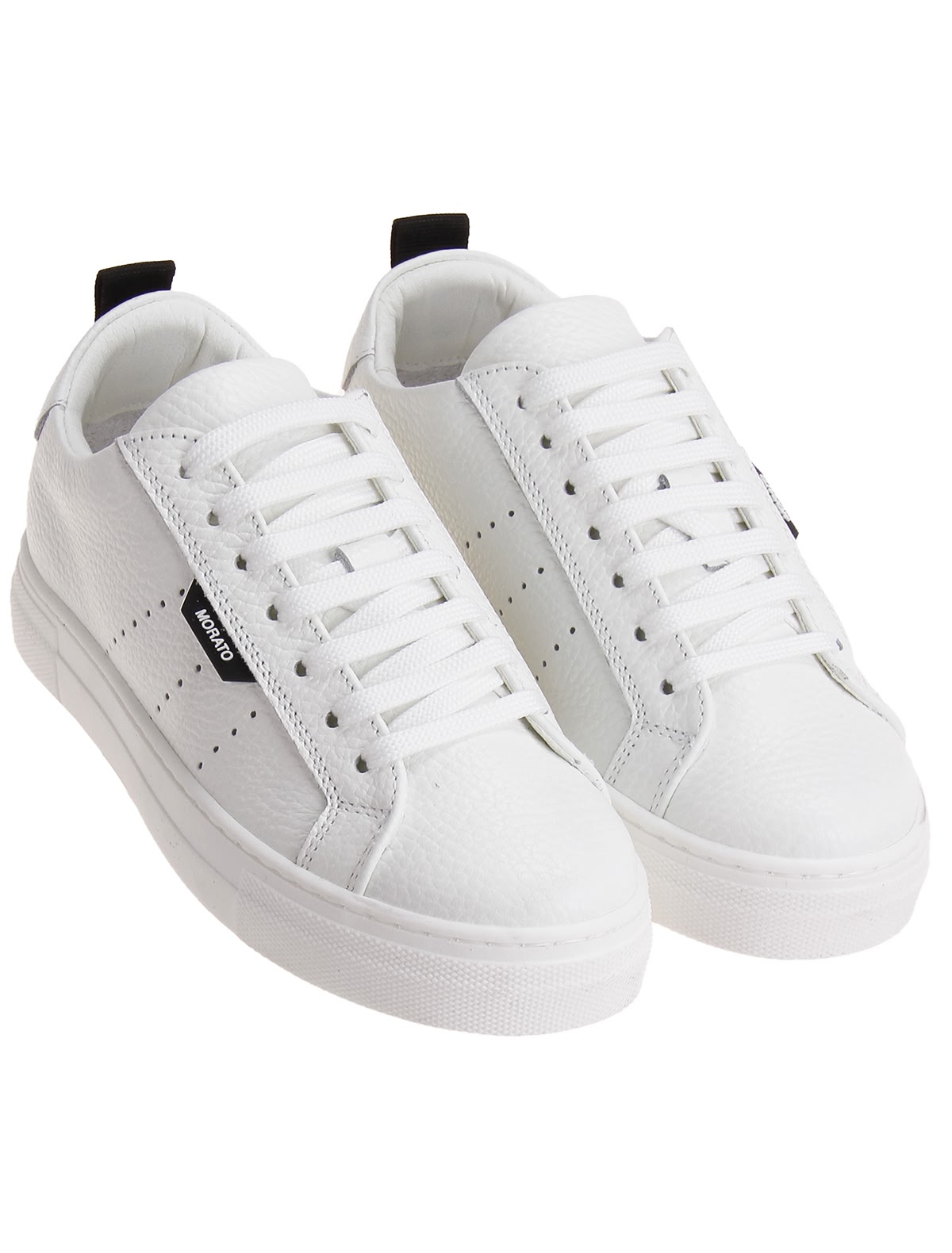 Белые кеды из кожи