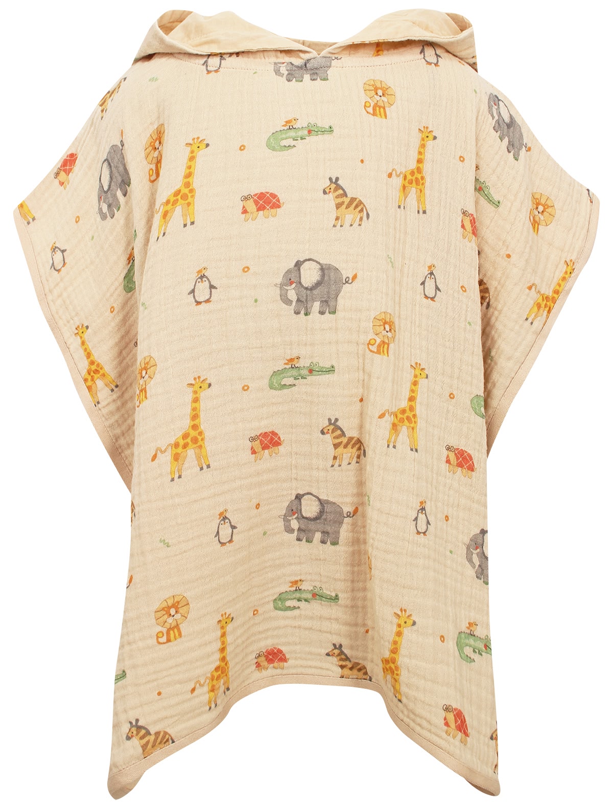 Пончо с принтом животные