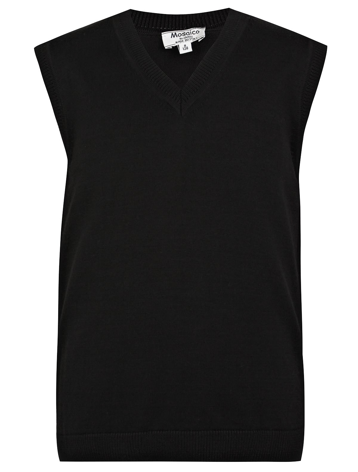 Черный хлопковый жилет с добавлением кашемира