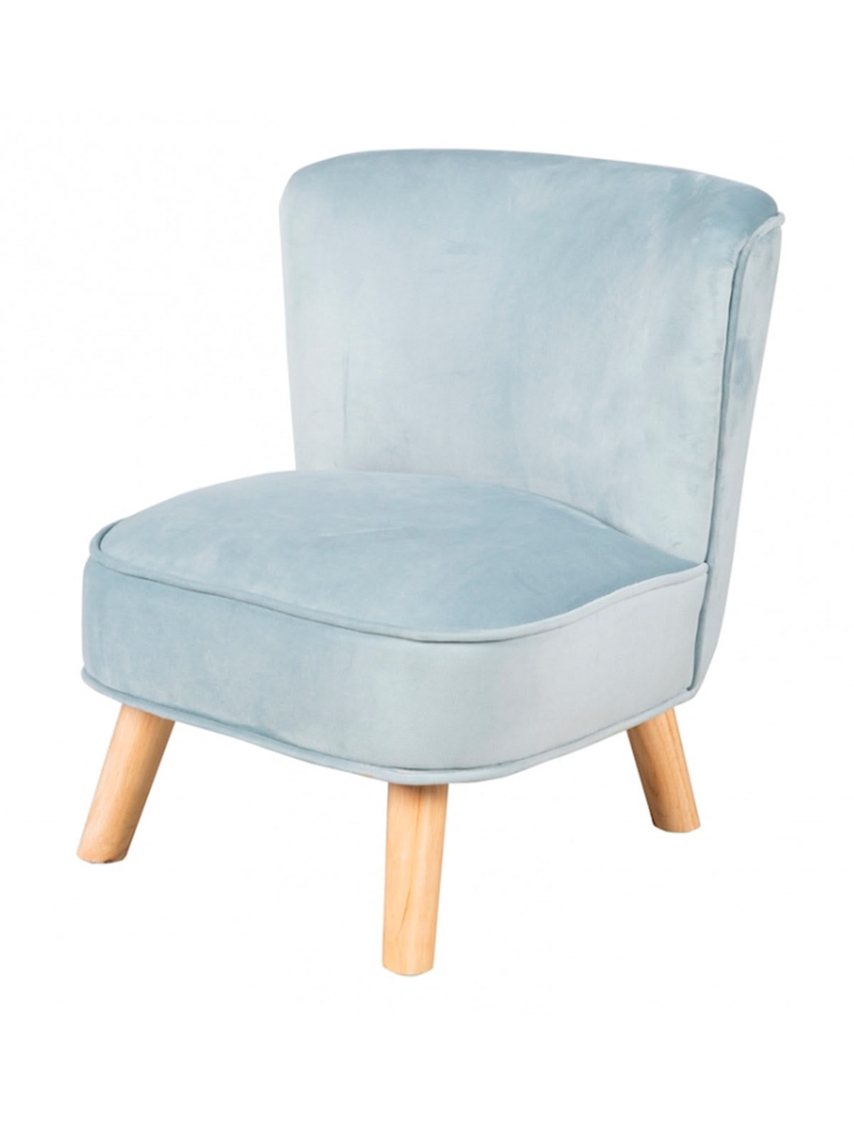 Детское велюровое кресло Lil Sofa голубое