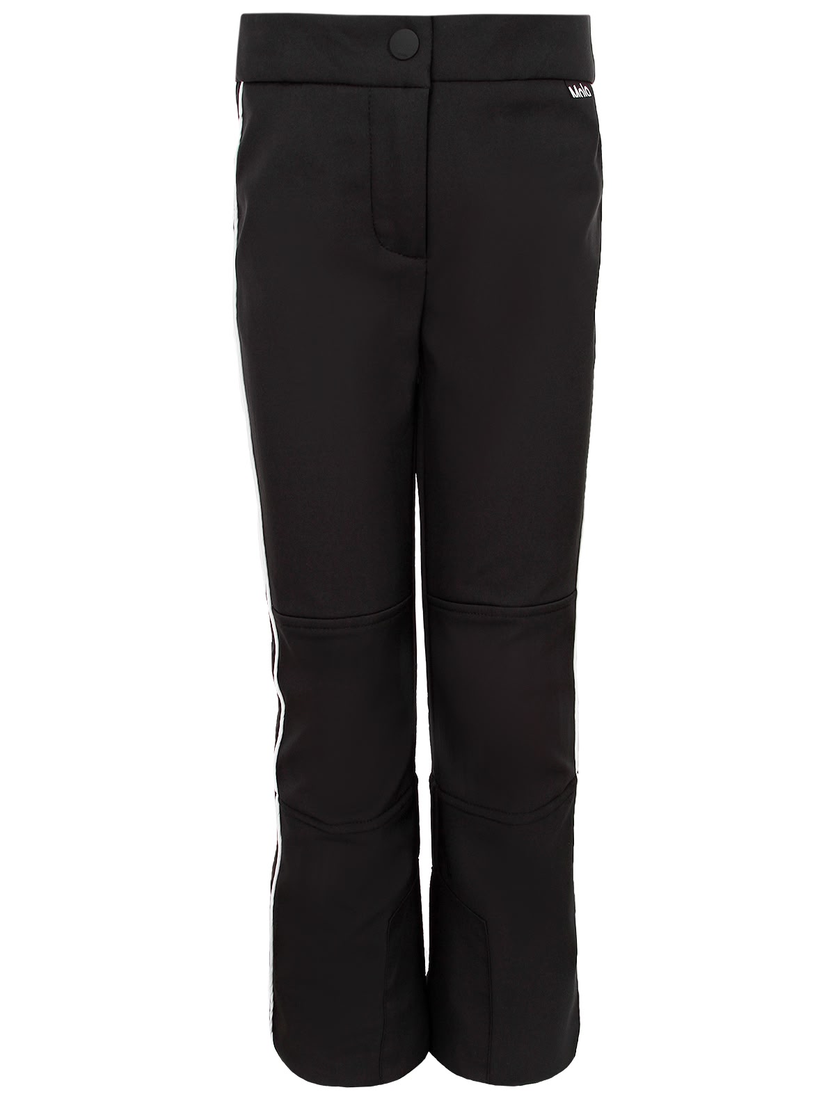 Черные утепленные брюки с лампасами