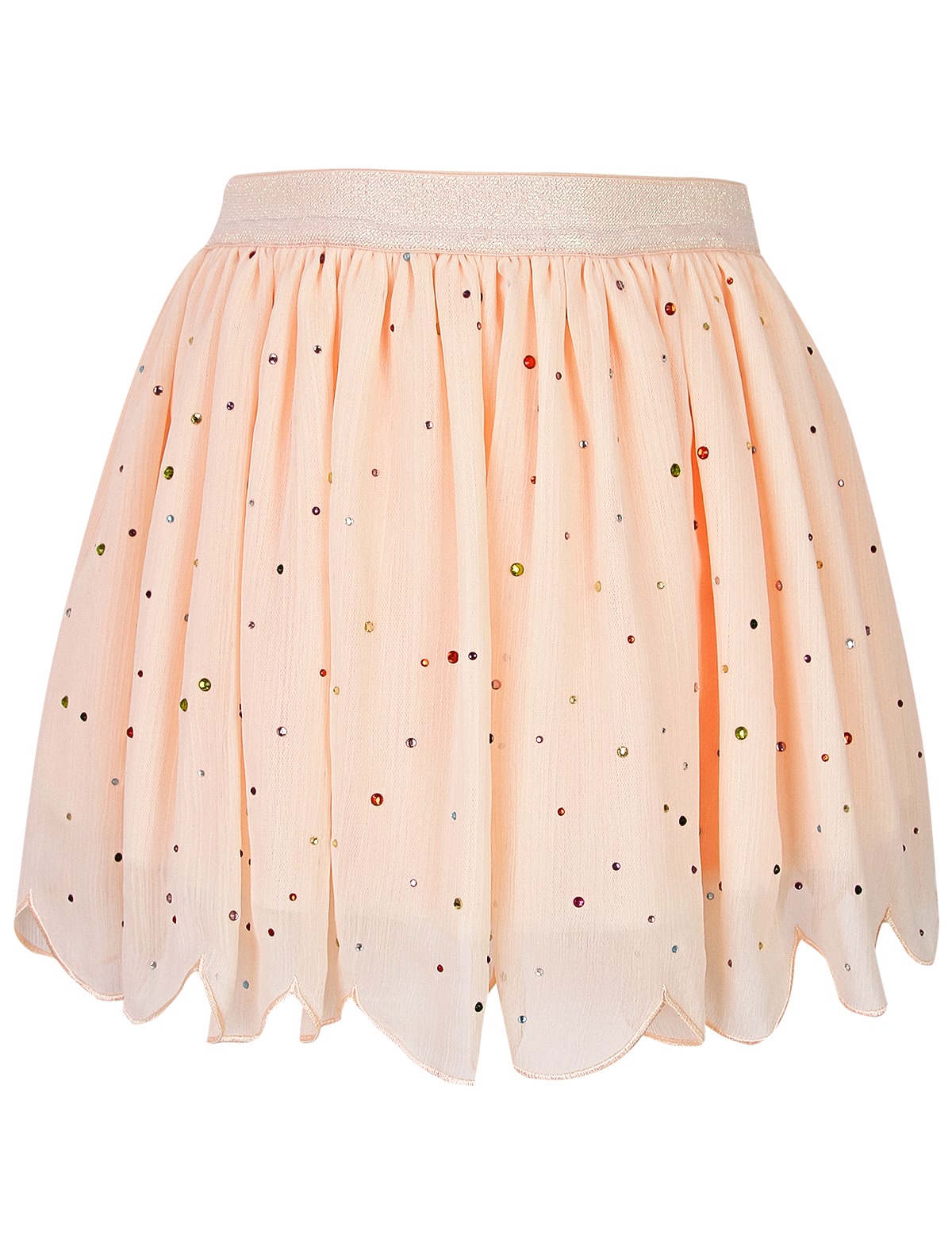 Воздушная юбка со стразами
