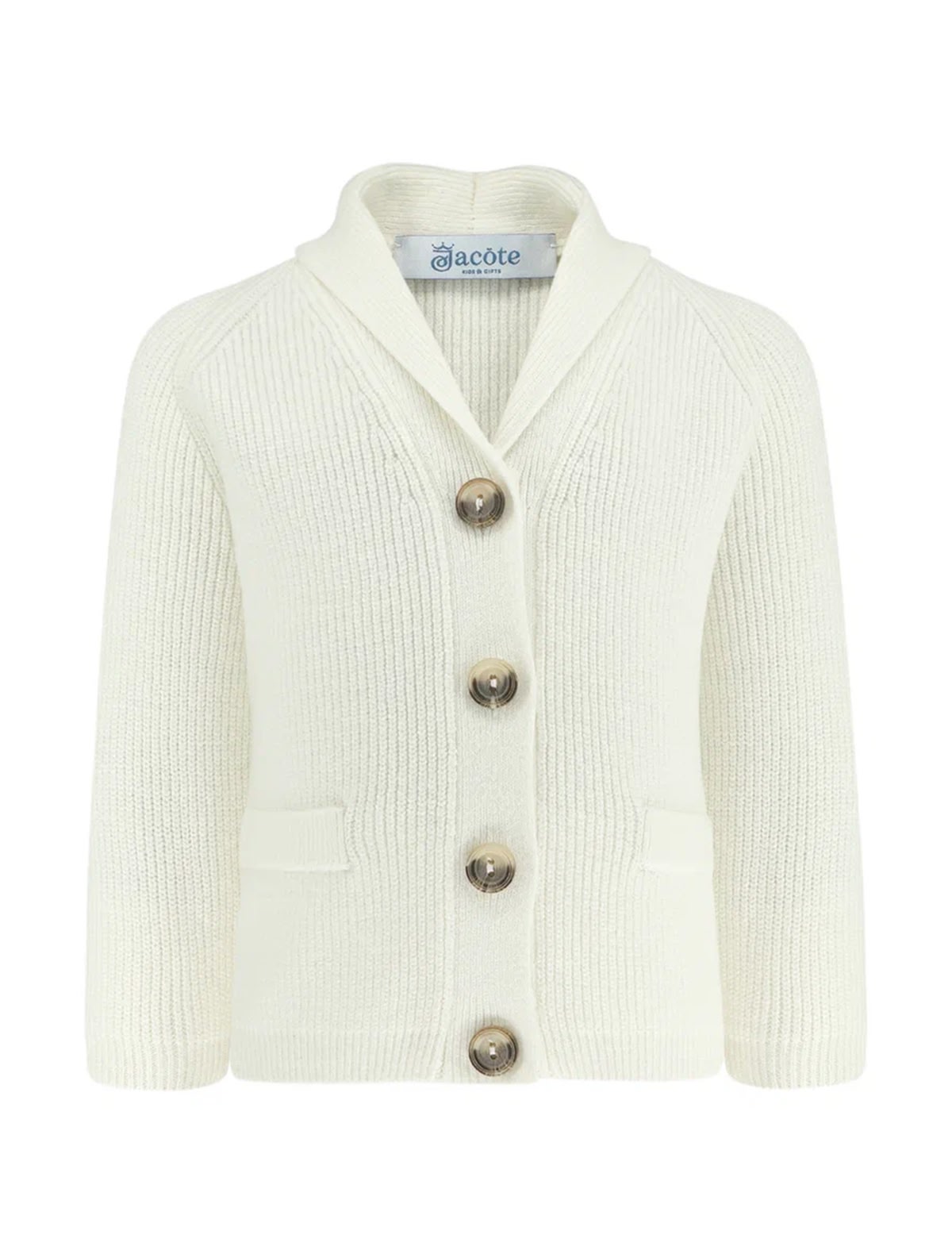 Белый кардиган в классическом стиле