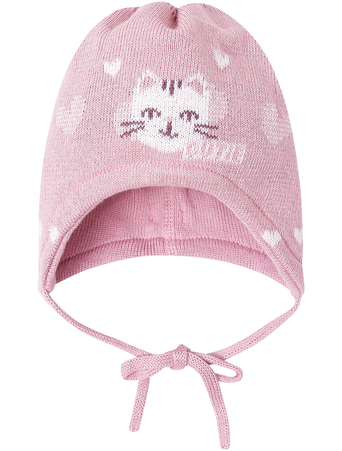 розовая Шапка с котиком