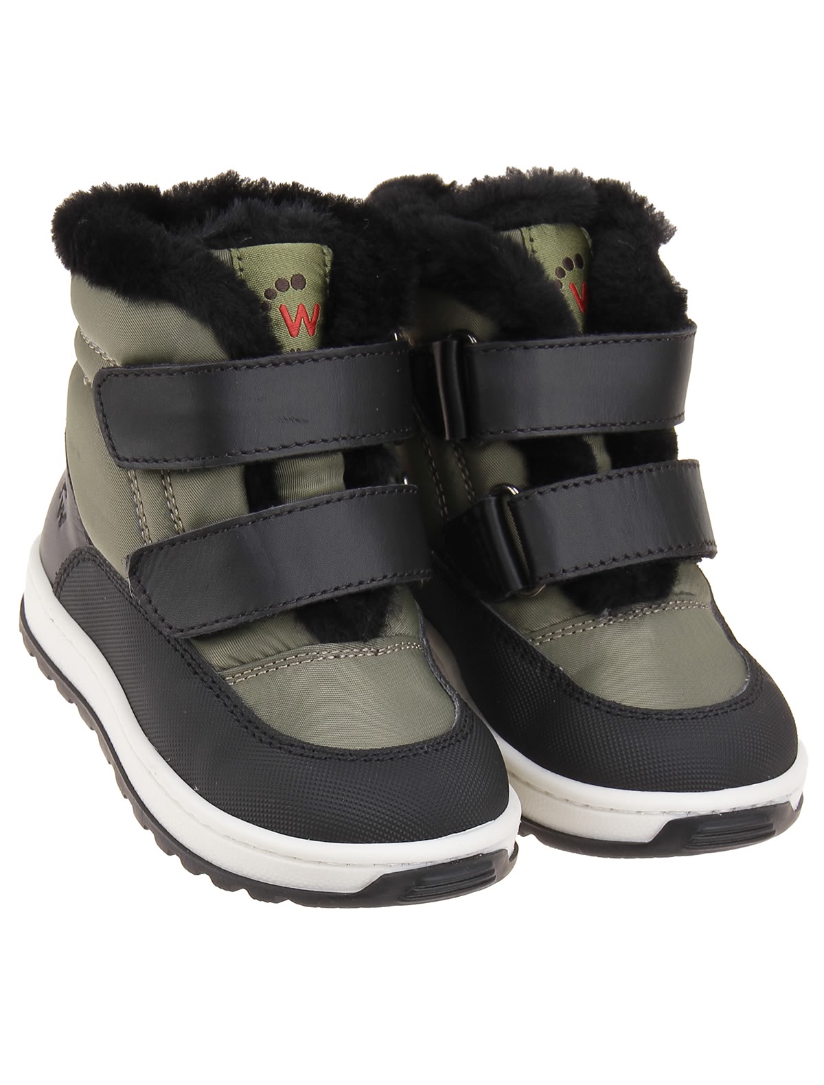 Ботинки цвета хаки на липучках