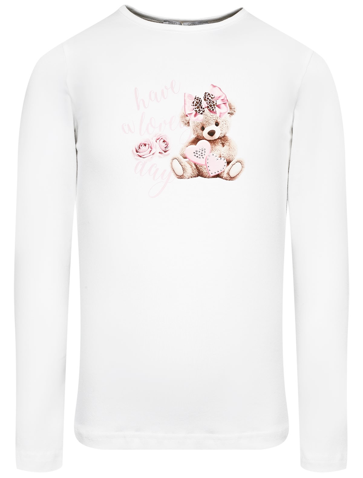 Лонгслив с принтом медвежонок